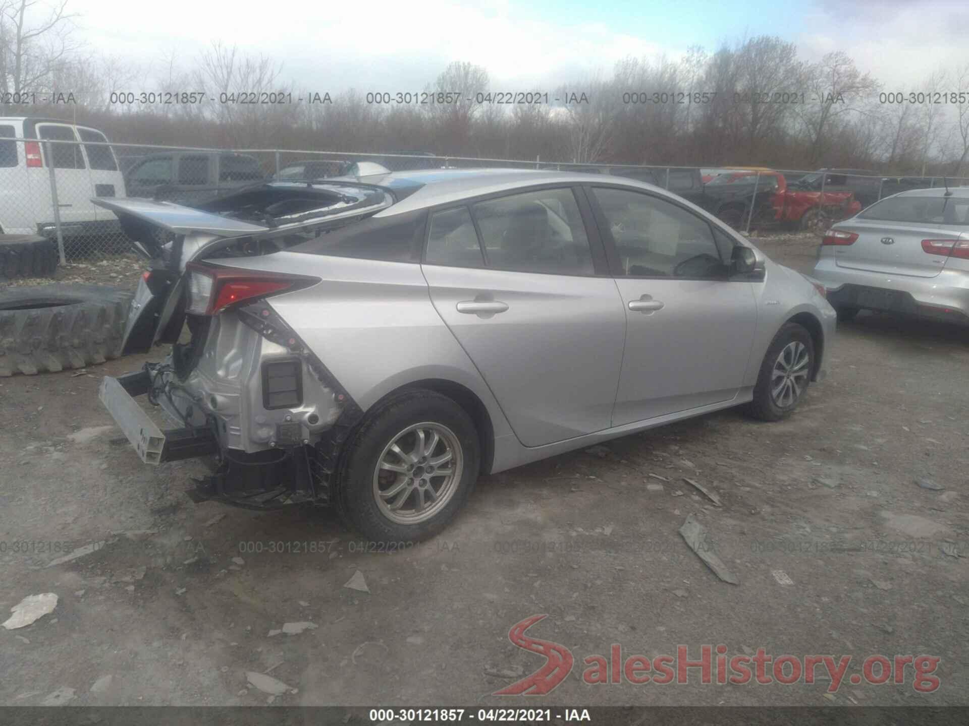 JTDL9RFUXL3014833 2020 TOYOTA PRIUS