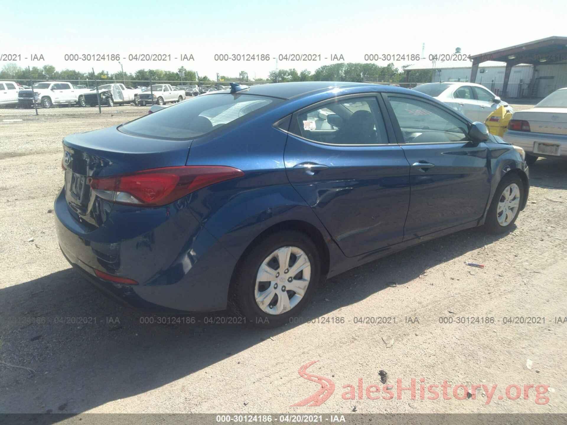 5NPDH4AE4GH713878 2016 HYUNDAI ELANTRA