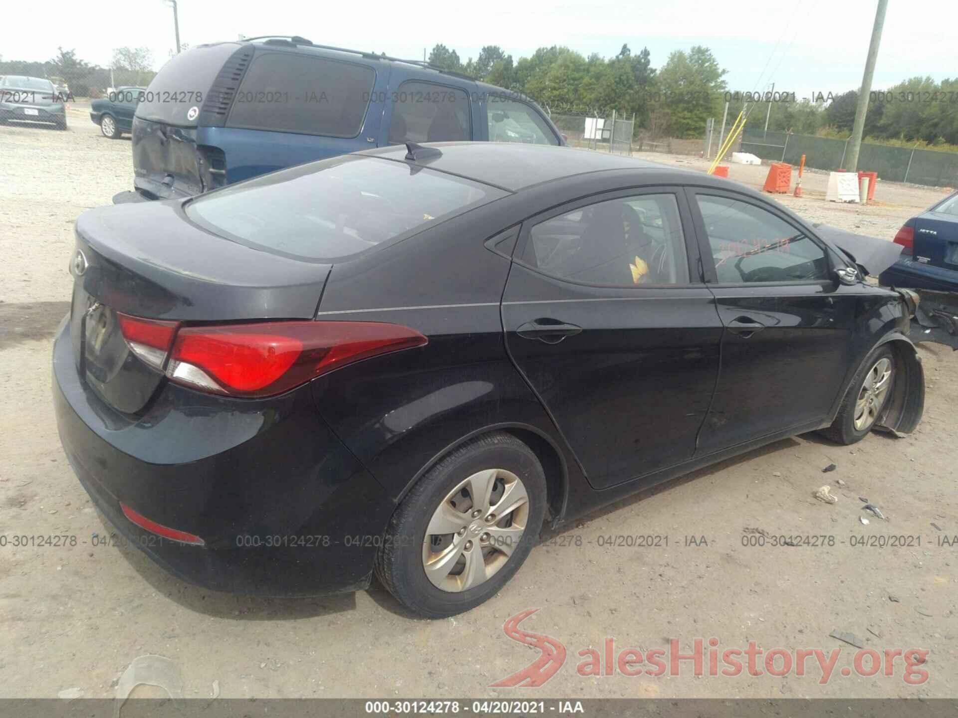 KMHDH4AE4GU576054 2016 HYUNDAI ELANTRA