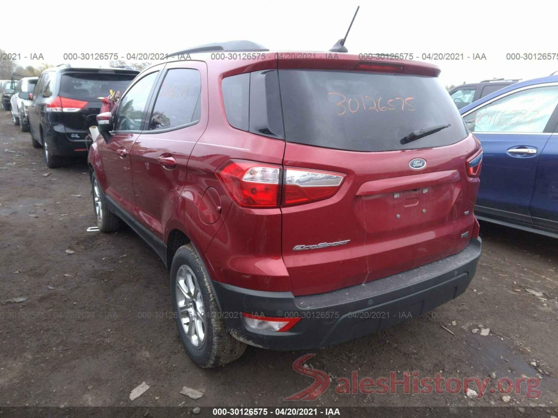 MAJ3S2GE6KC308754 2019 FORD ECOSPORT