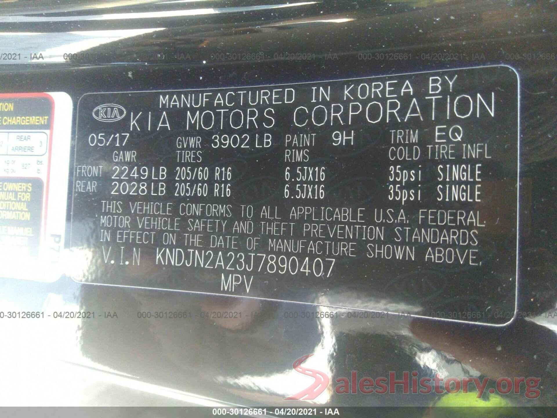 KNDJN2A23J7890407 2018 KIA SOUL