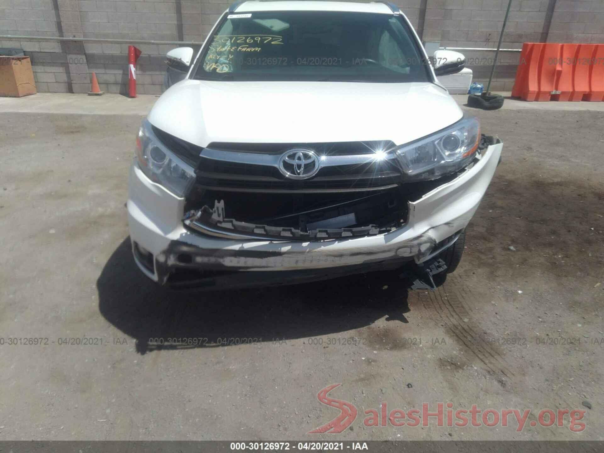 5TDKKRFH6GS178071 2016 TOYOTA HIGHLANDER