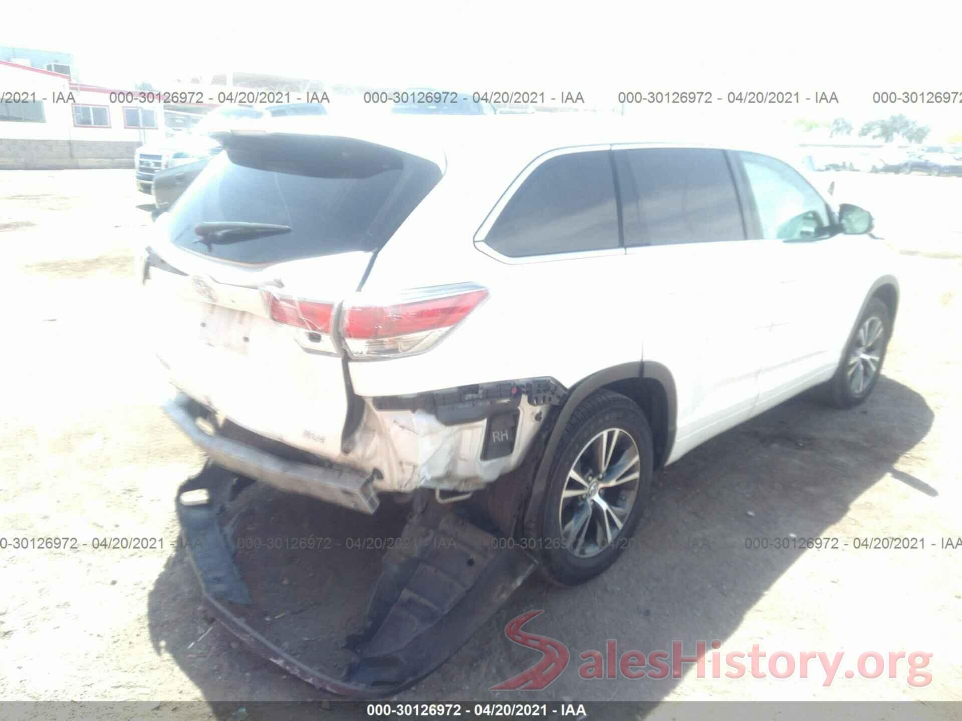 5TDKKRFH6GS178071 2016 TOYOTA HIGHLANDER