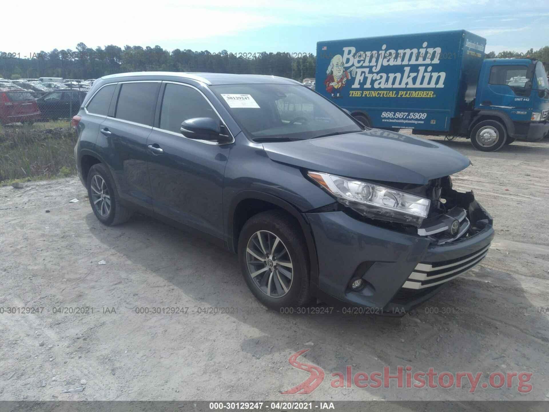 5TDKZRFH9KS312754 2019 TOYOTA HIGHLANDER