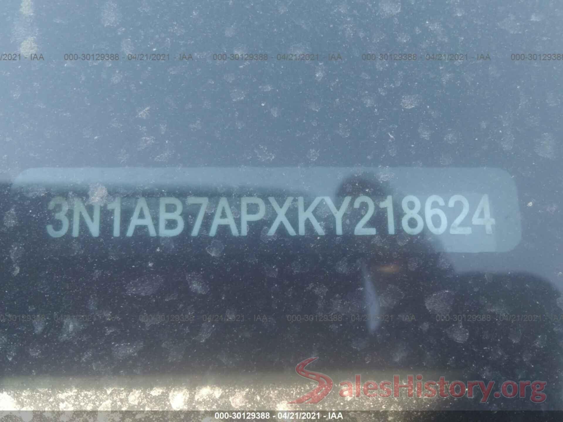 3N1AB7APXKY218624 2019 NISSAN SENTRA