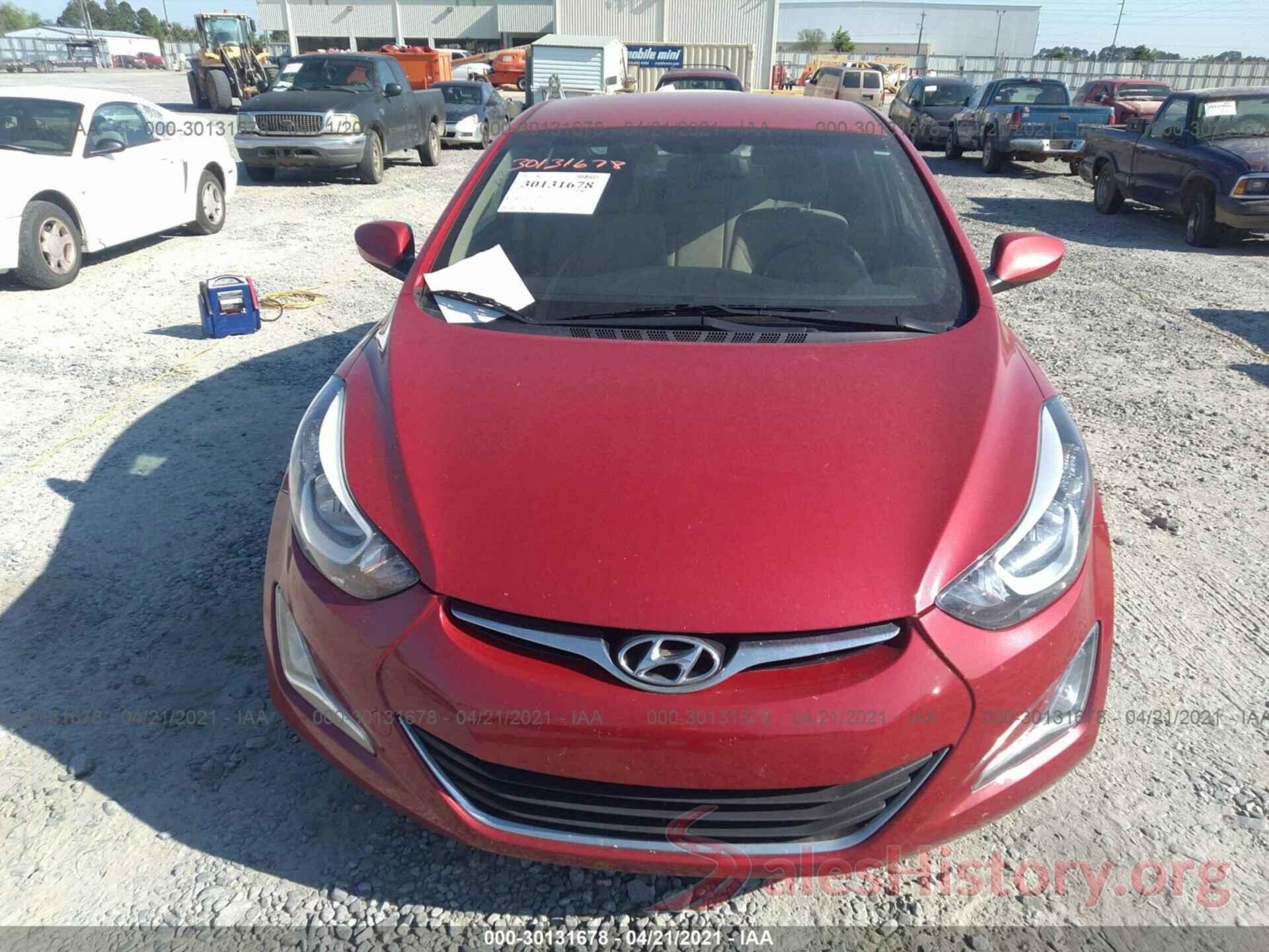 KMHDH4AEXGU485807 2016 HYUNDAI ELANTRA