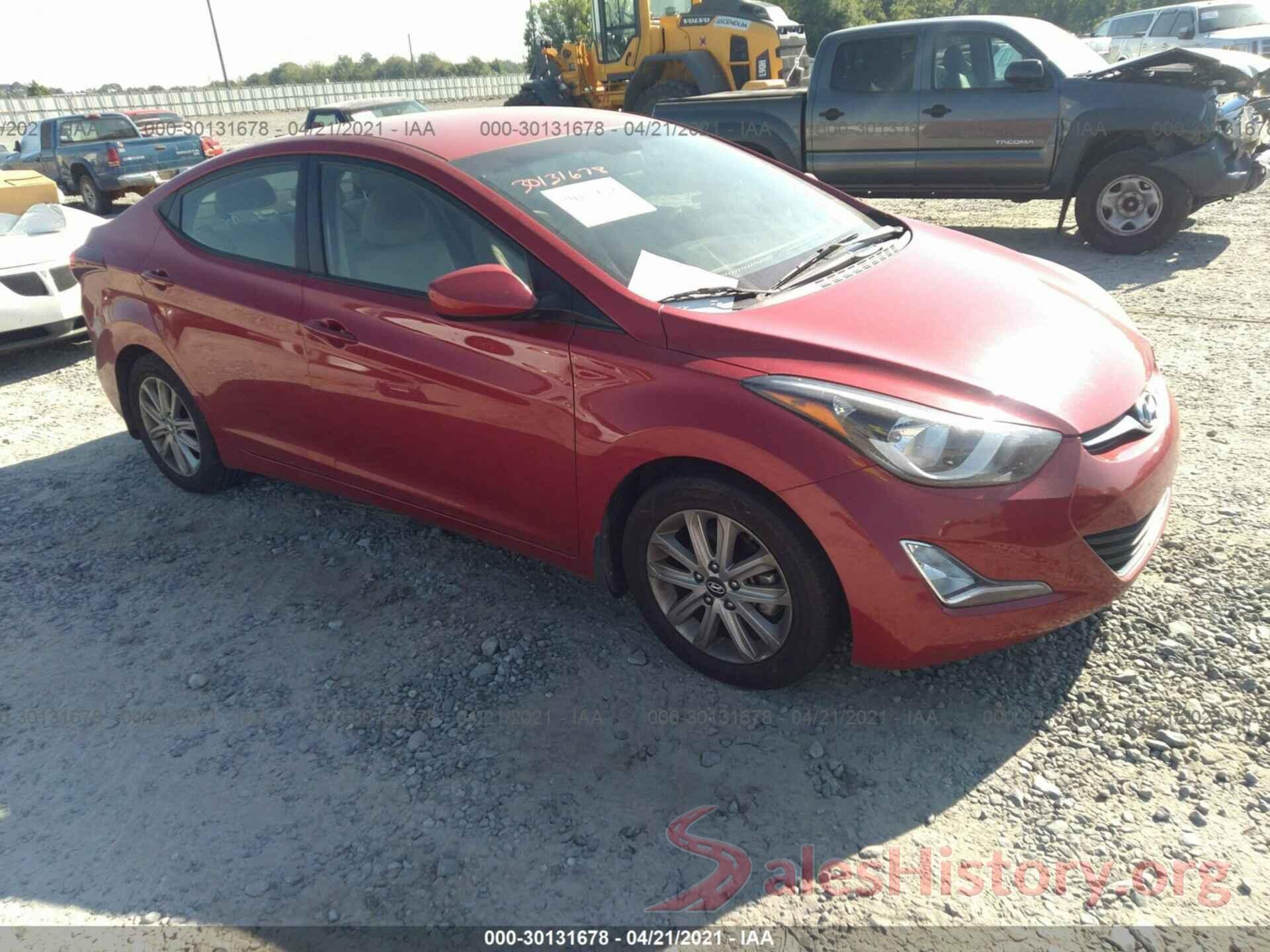 KMHDH4AEXGU485807 2016 HYUNDAI ELANTRA