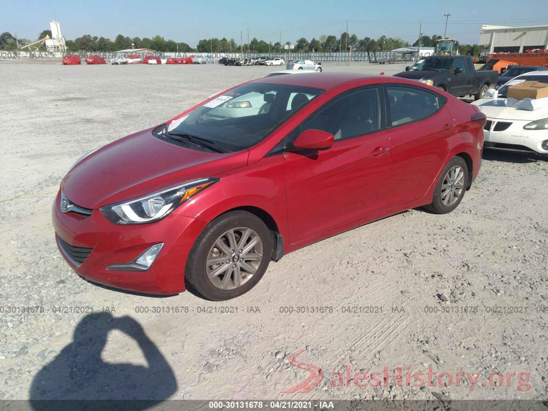 KMHDH4AEXGU485807 2016 HYUNDAI ELANTRA