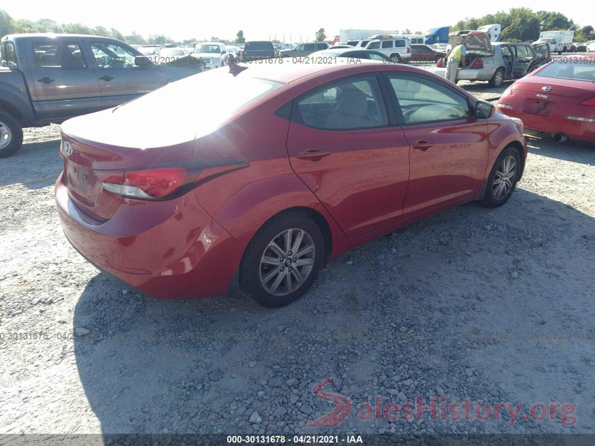 KMHDH4AEXGU485807 2016 HYUNDAI ELANTRA