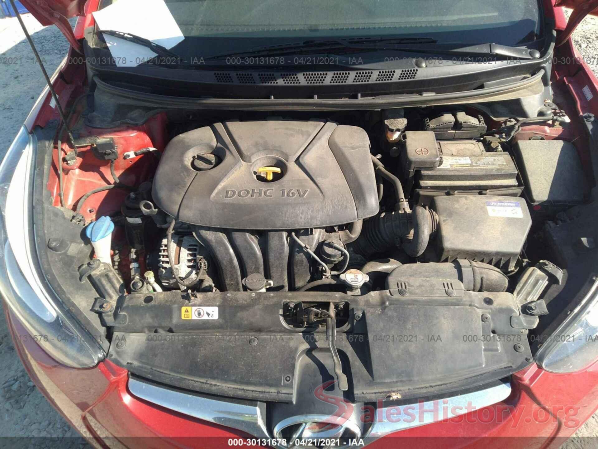 KMHDH4AEXGU485807 2016 HYUNDAI ELANTRA