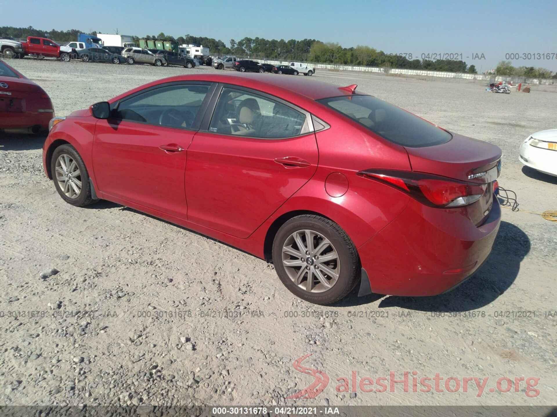 KMHDH4AEXGU485807 2016 HYUNDAI ELANTRA