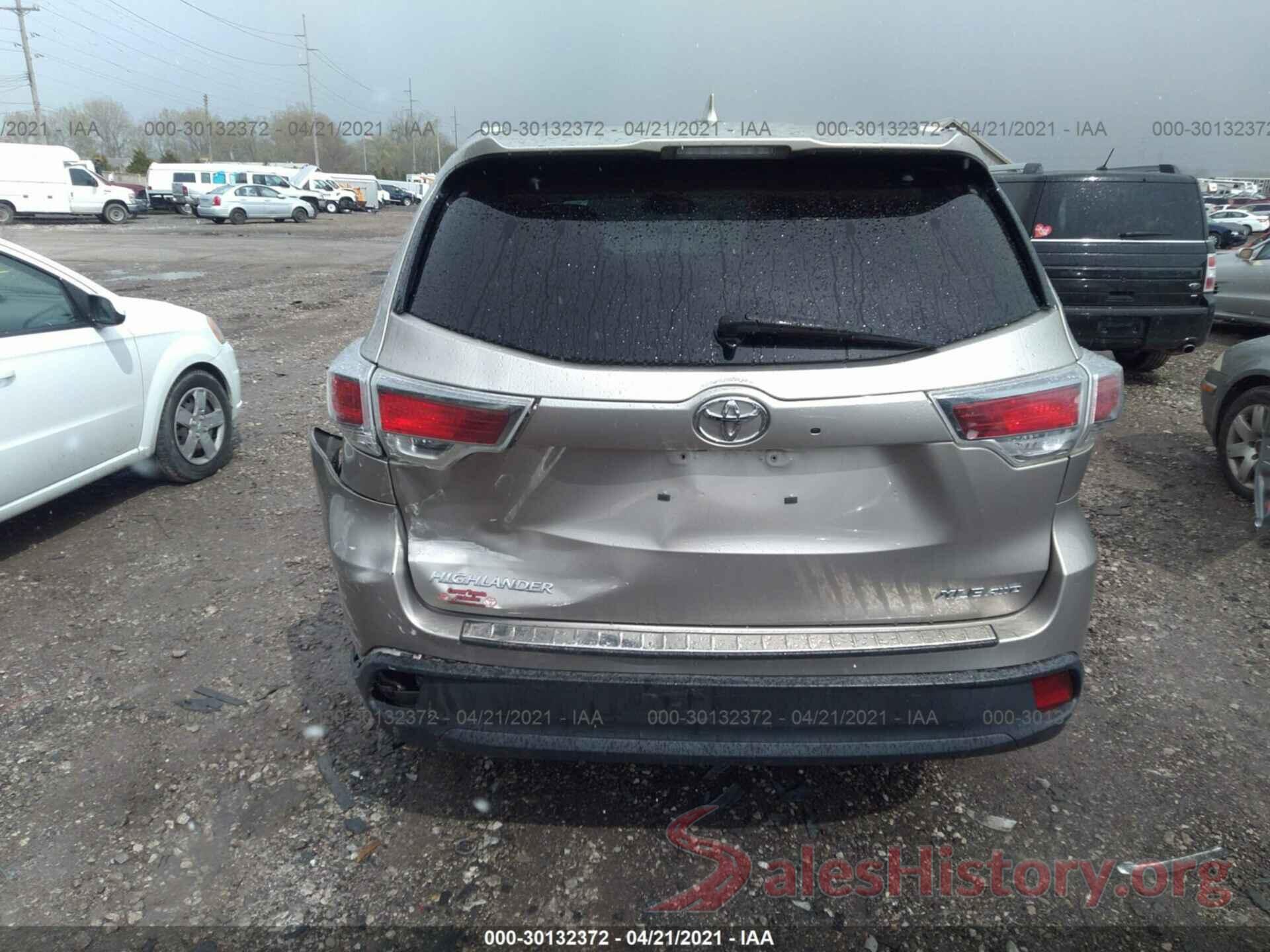 5TDJKRFH1GS275514 2016 TOYOTA HIGHLANDER