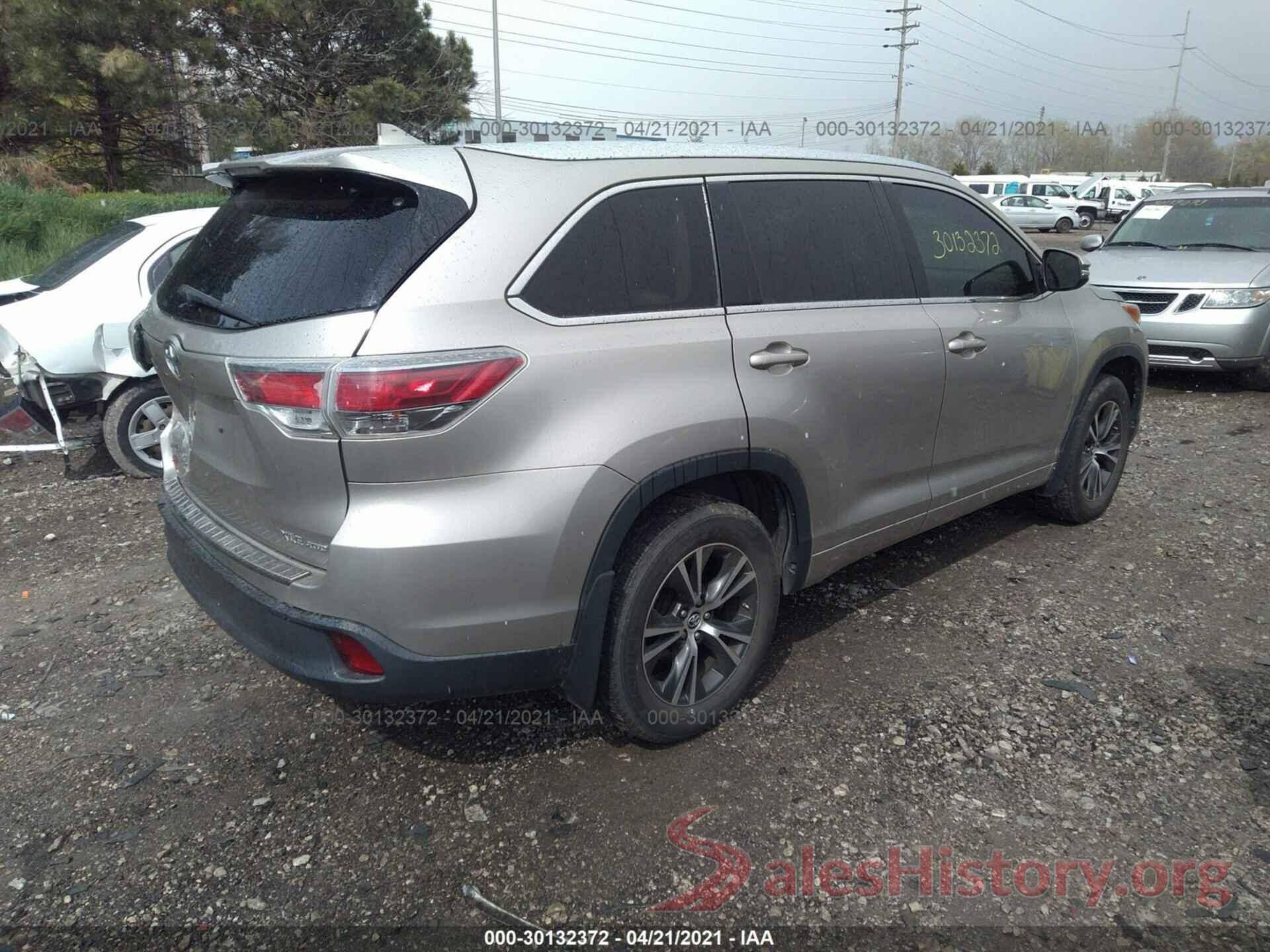 5TDJKRFH1GS275514 2016 TOYOTA HIGHLANDER