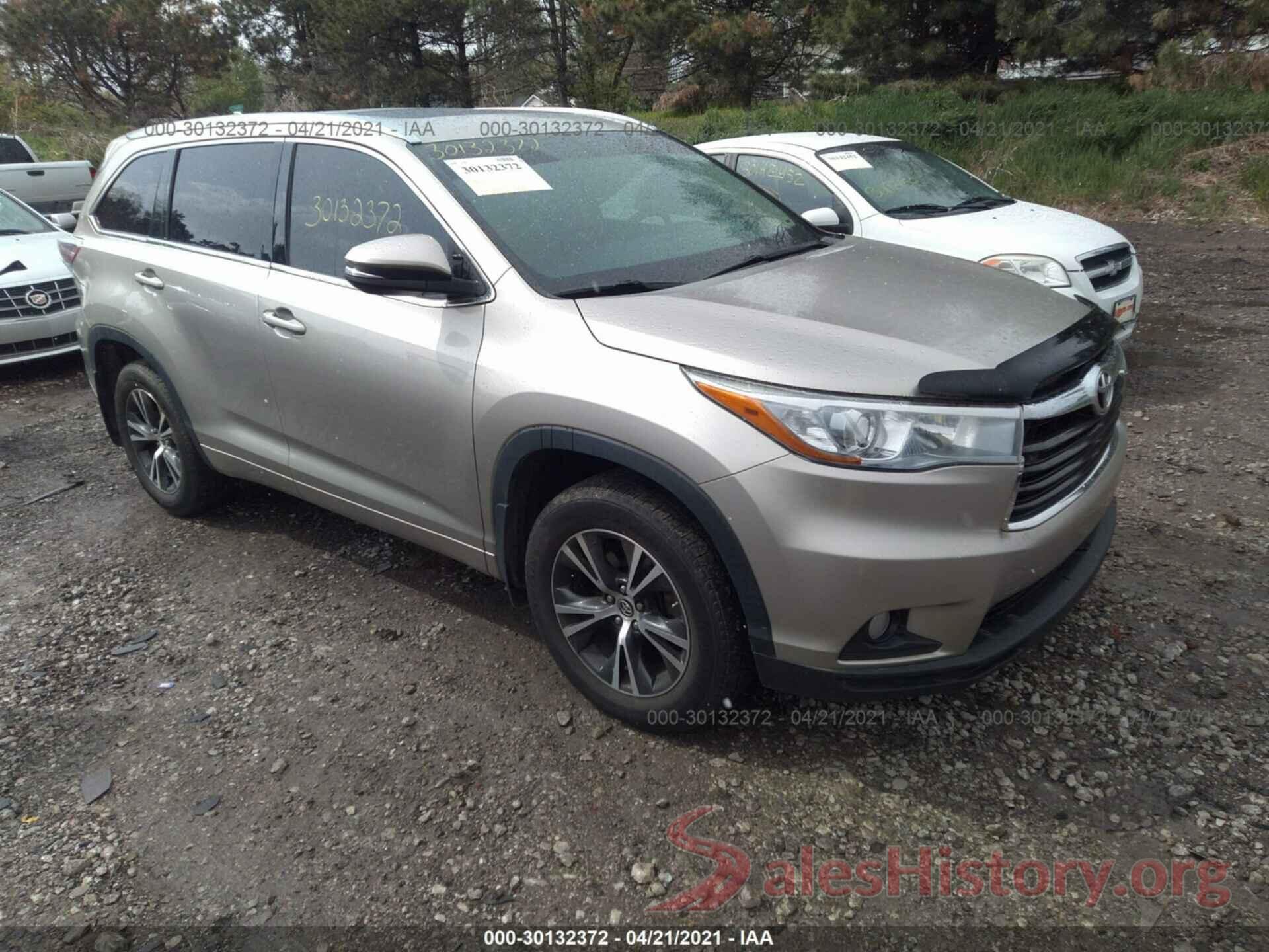 5TDJKRFH1GS275514 2016 TOYOTA HIGHLANDER