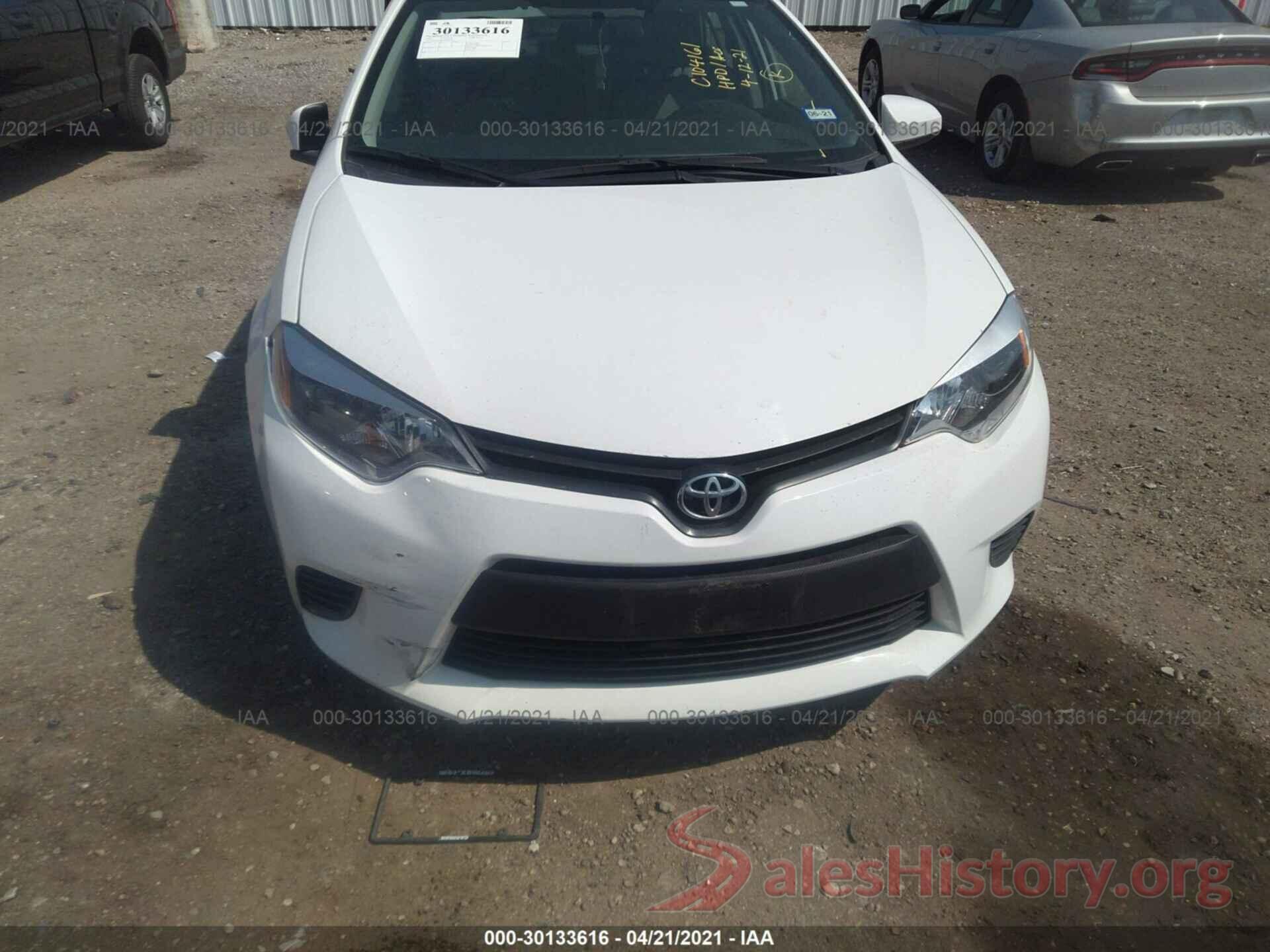 5YFBURHE7GP539376 2016 TOYOTA COROLLA