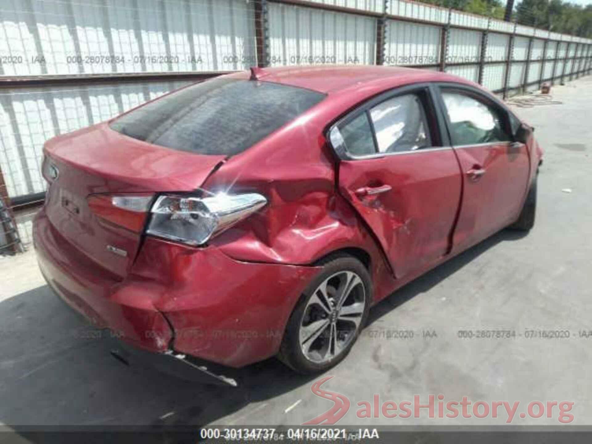 KNAFX4A88G5489727 2016 KIA FORTE