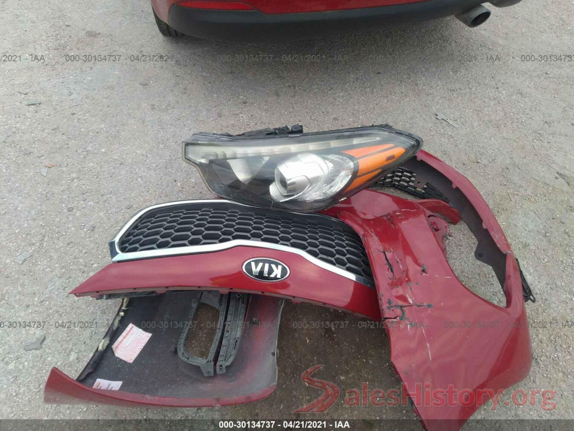 KNAFX4A88G5489727 2016 KIA FORTE