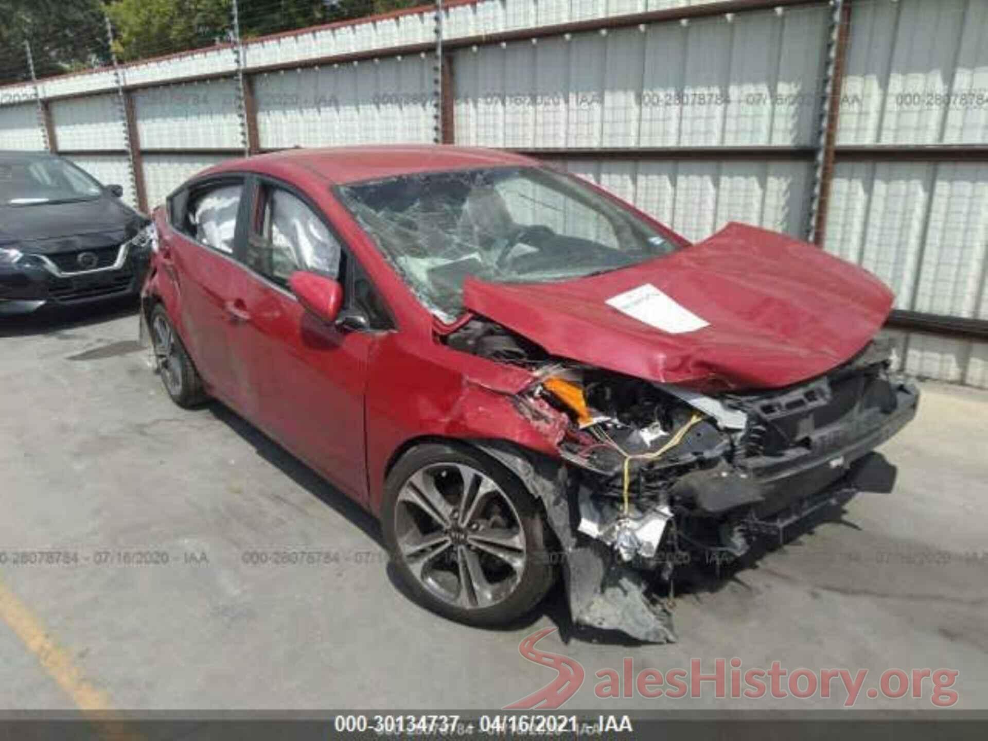 KNAFX4A88G5489727 2016 KIA FORTE