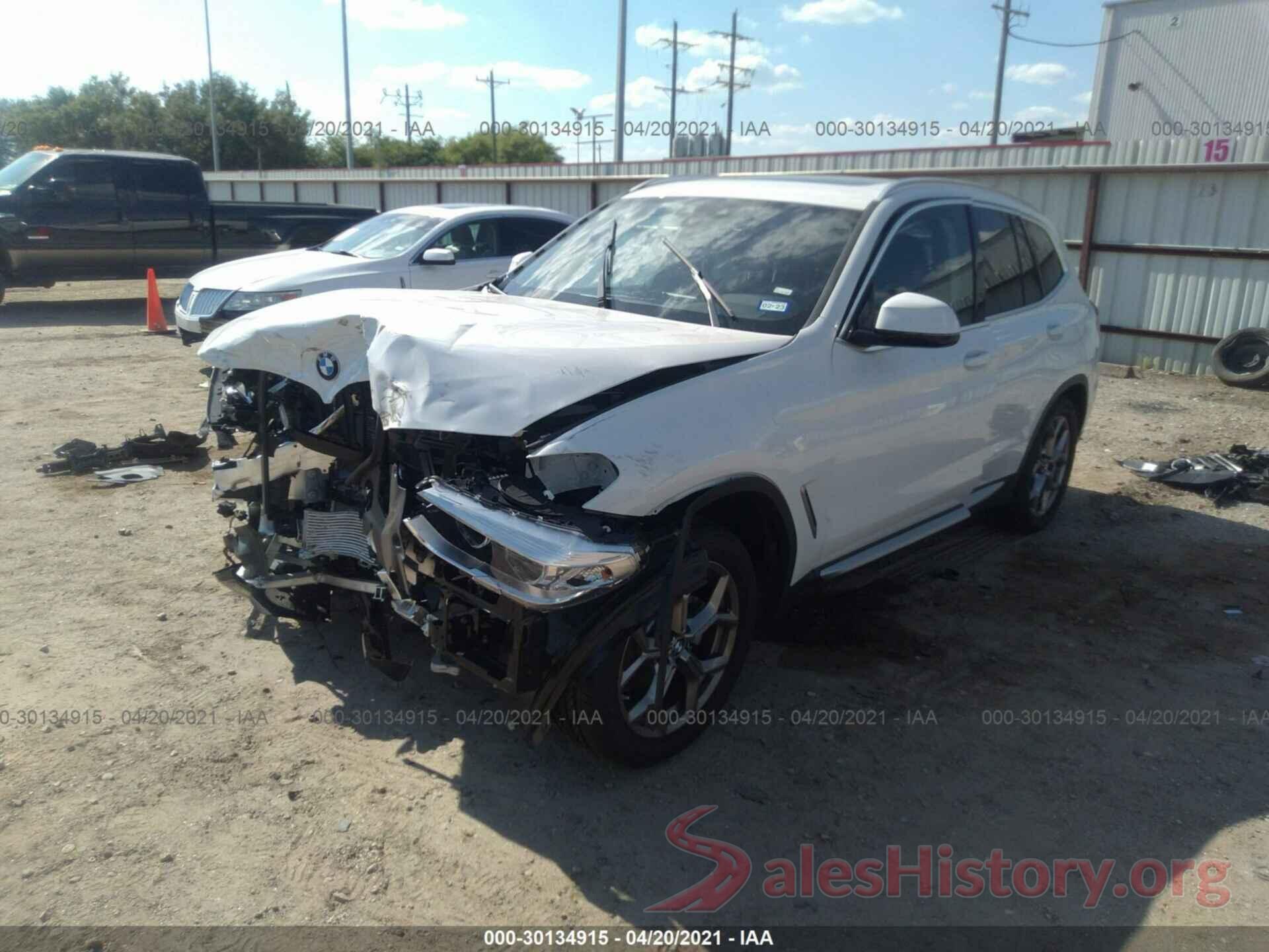 5UXTY3C00M9F65001 2021 BMW X3