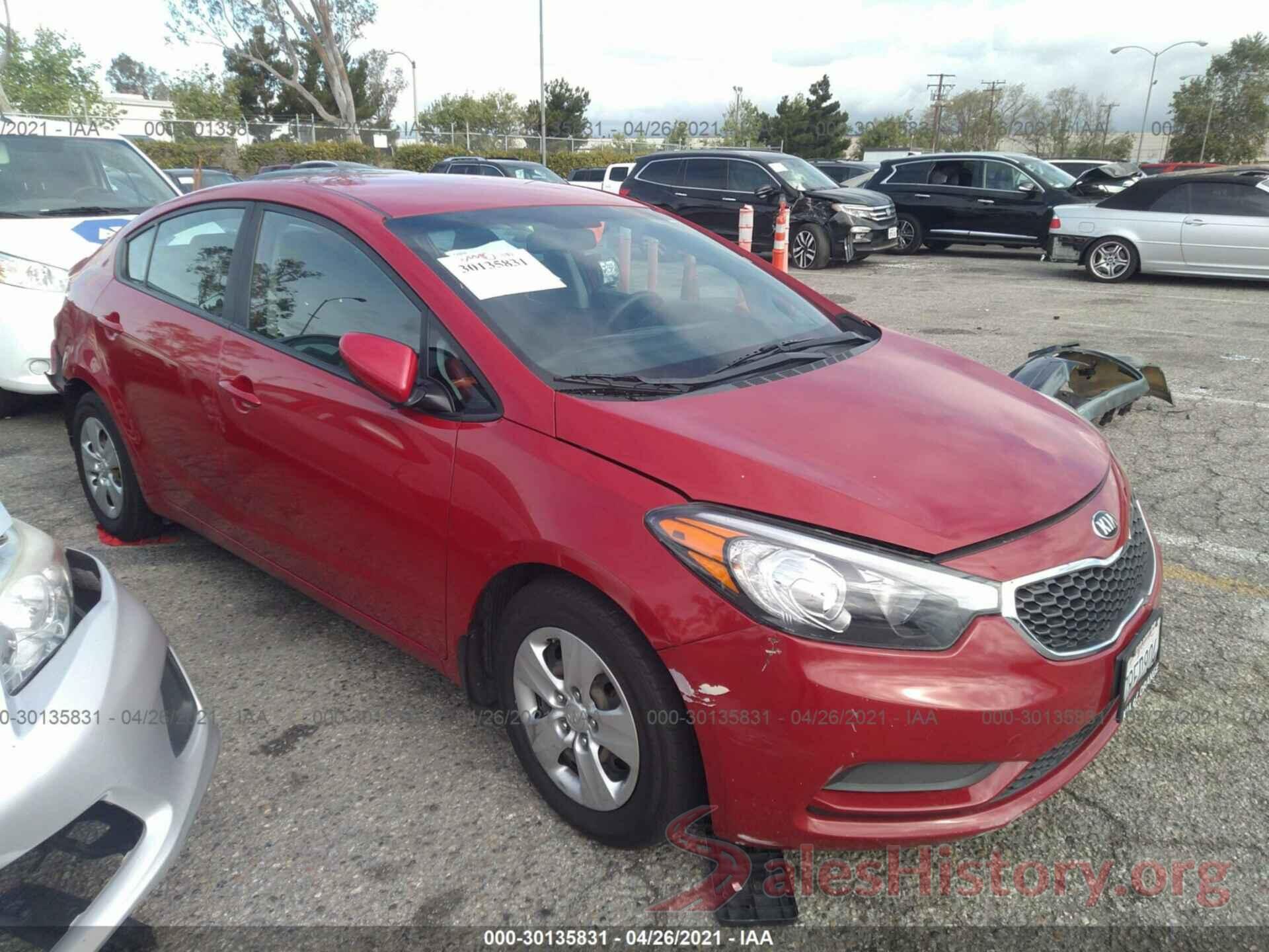 KNAFK4A64G5612484 2016 KIA FORTE