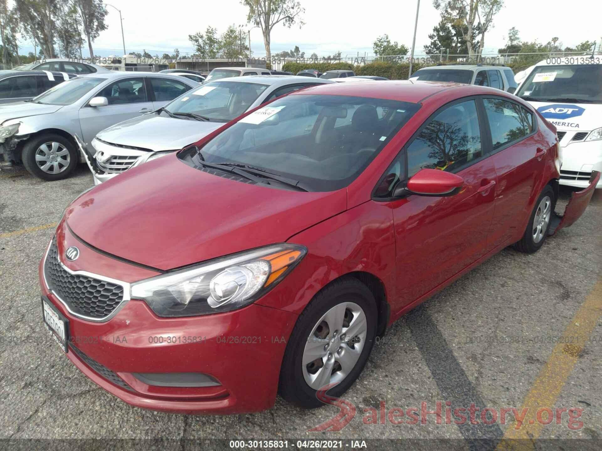 KNAFK4A64G5612484 2016 KIA FORTE