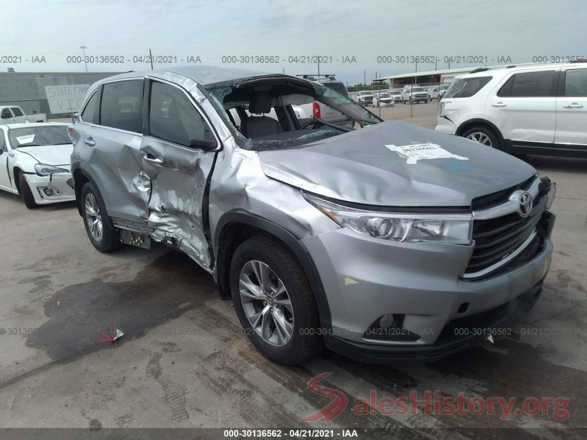 5TDZKRFH7GS153677 2016 TOYOTA HIGHLANDER