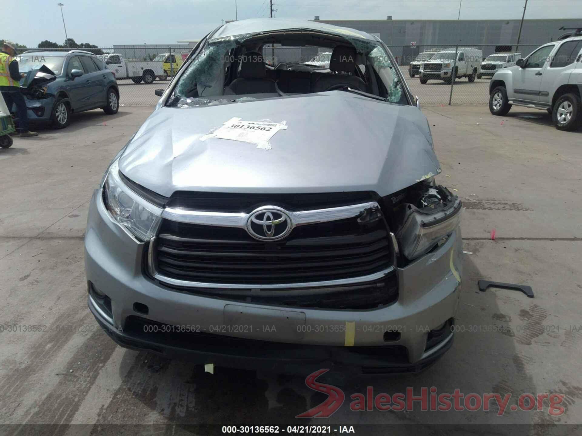 5TDZKRFH7GS153677 2016 TOYOTA HIGHLANDER