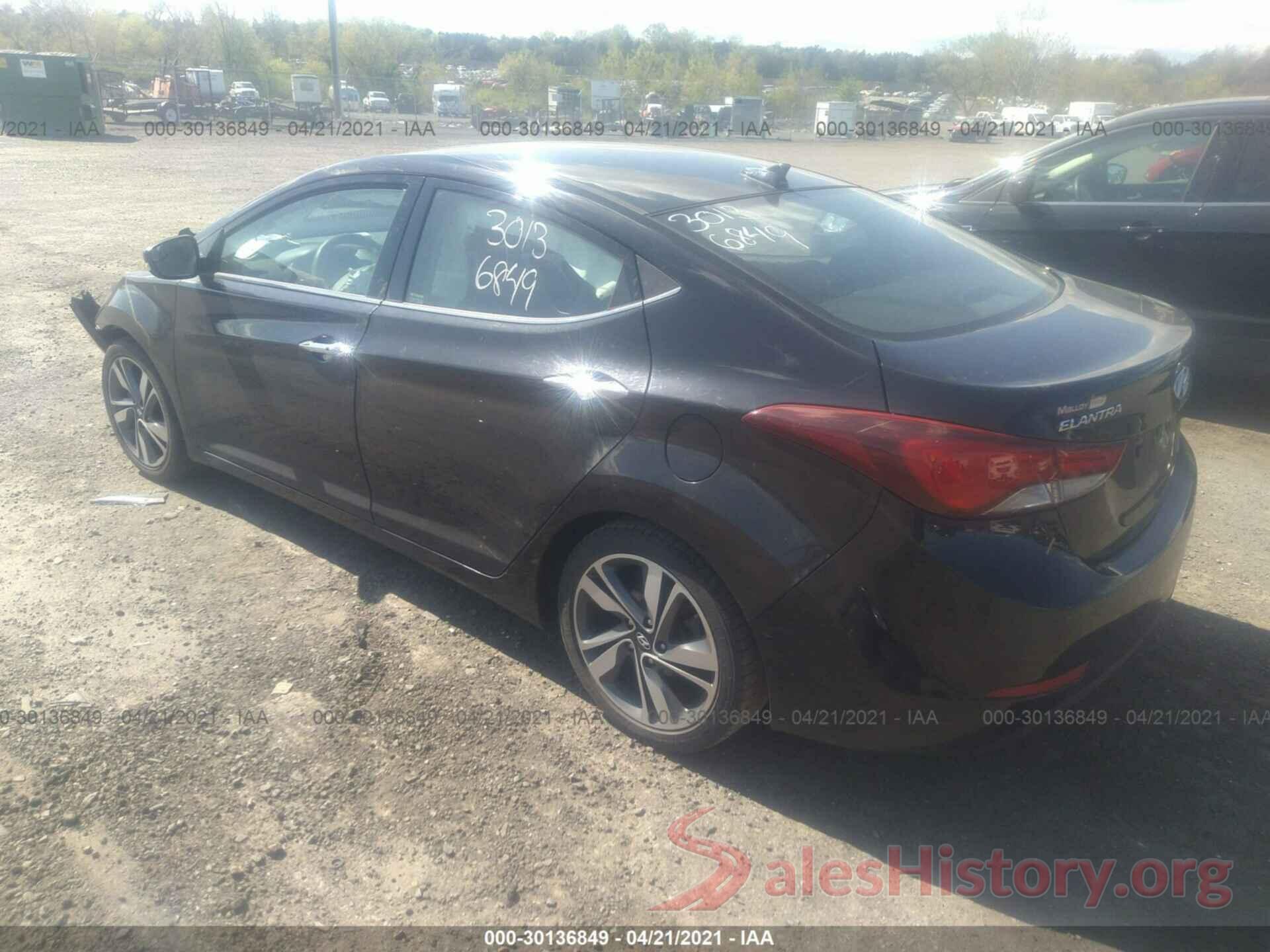 KMHDH4AE4GU594201 2016 HYUNDAI ELANTRA