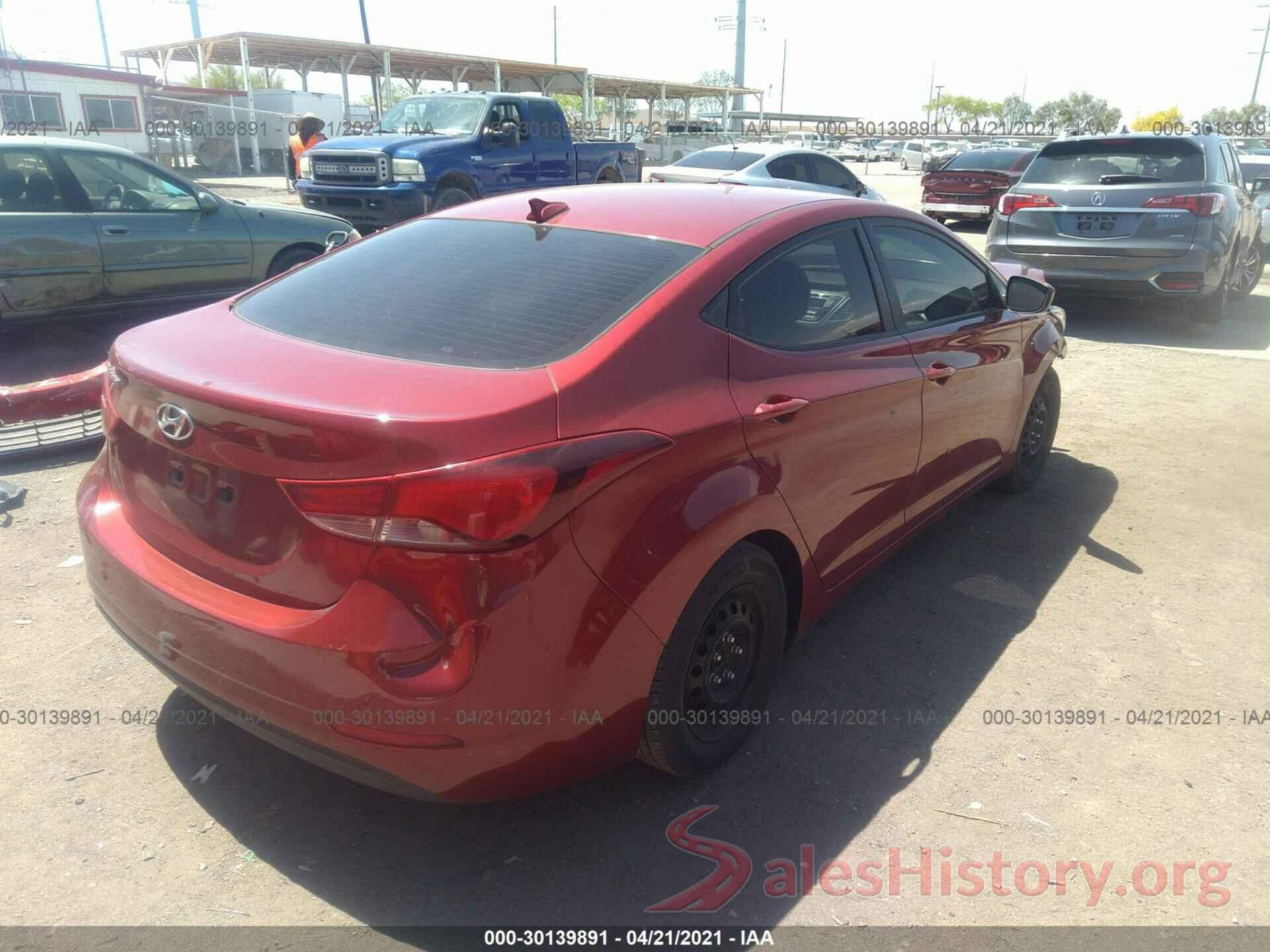 5NPDH4AEXGH740731 2016 HYUNDAI ELANTRA