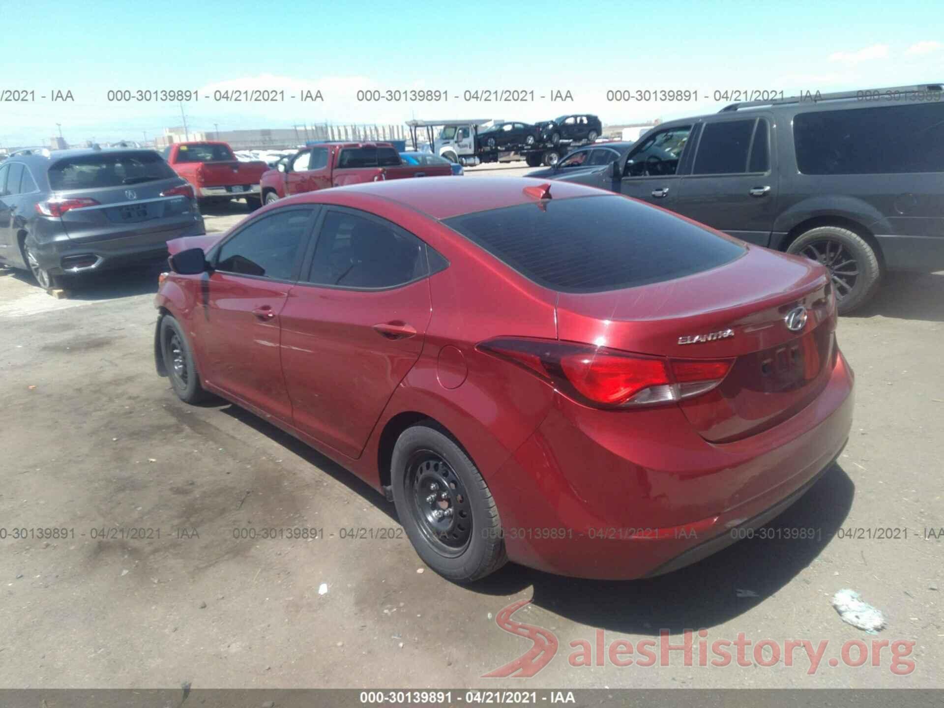 5NPDH4AEXGH740731 2016 HYUNDAI ELANTRA