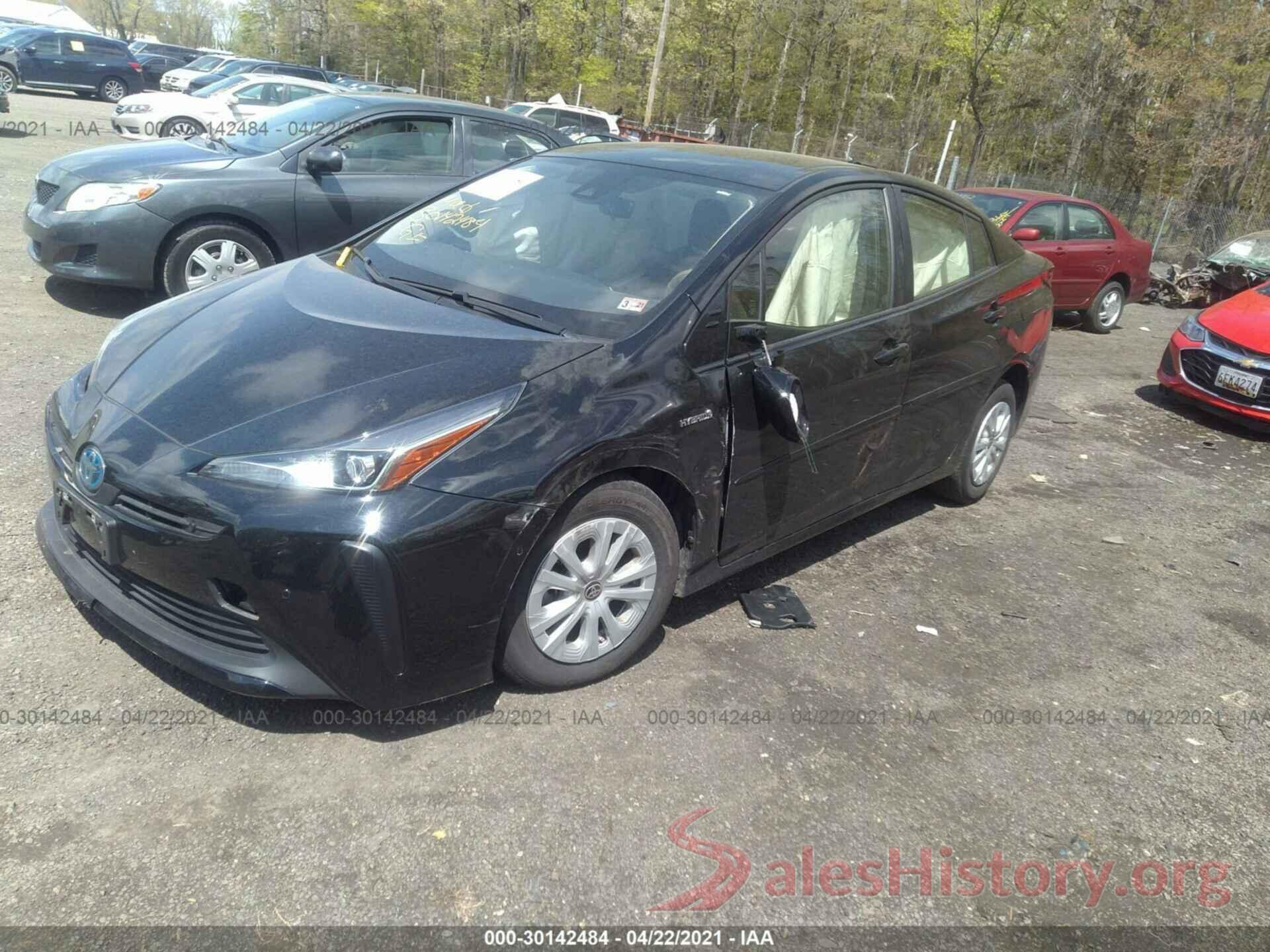 JTDKARFU2L3105551 2020 TOYOTA PRIUS