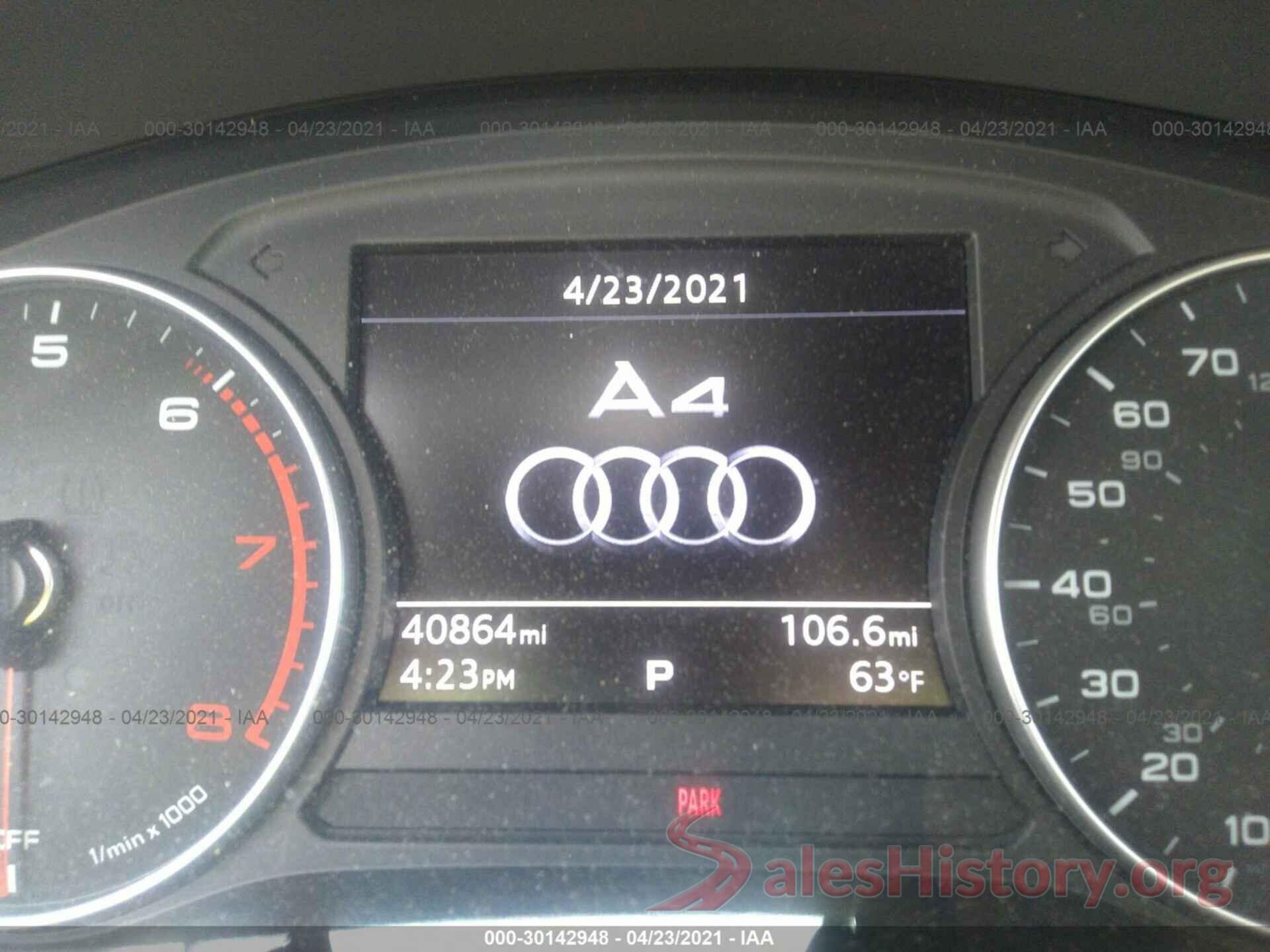 WAUGNAF42HN036087 2017 AUDI A4