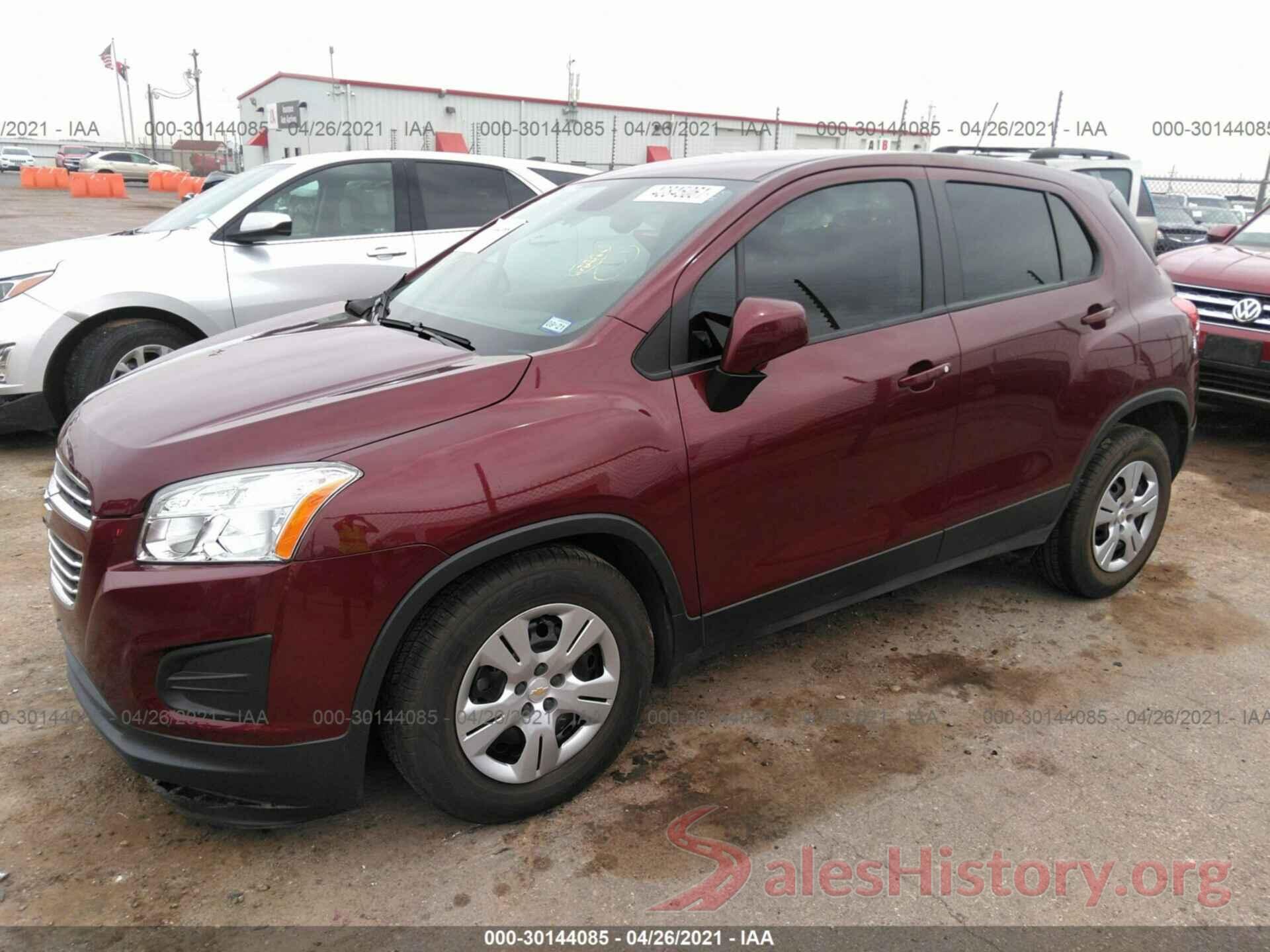 3GNCJKSB3GL260868 2016 CHEVROLET TRAX