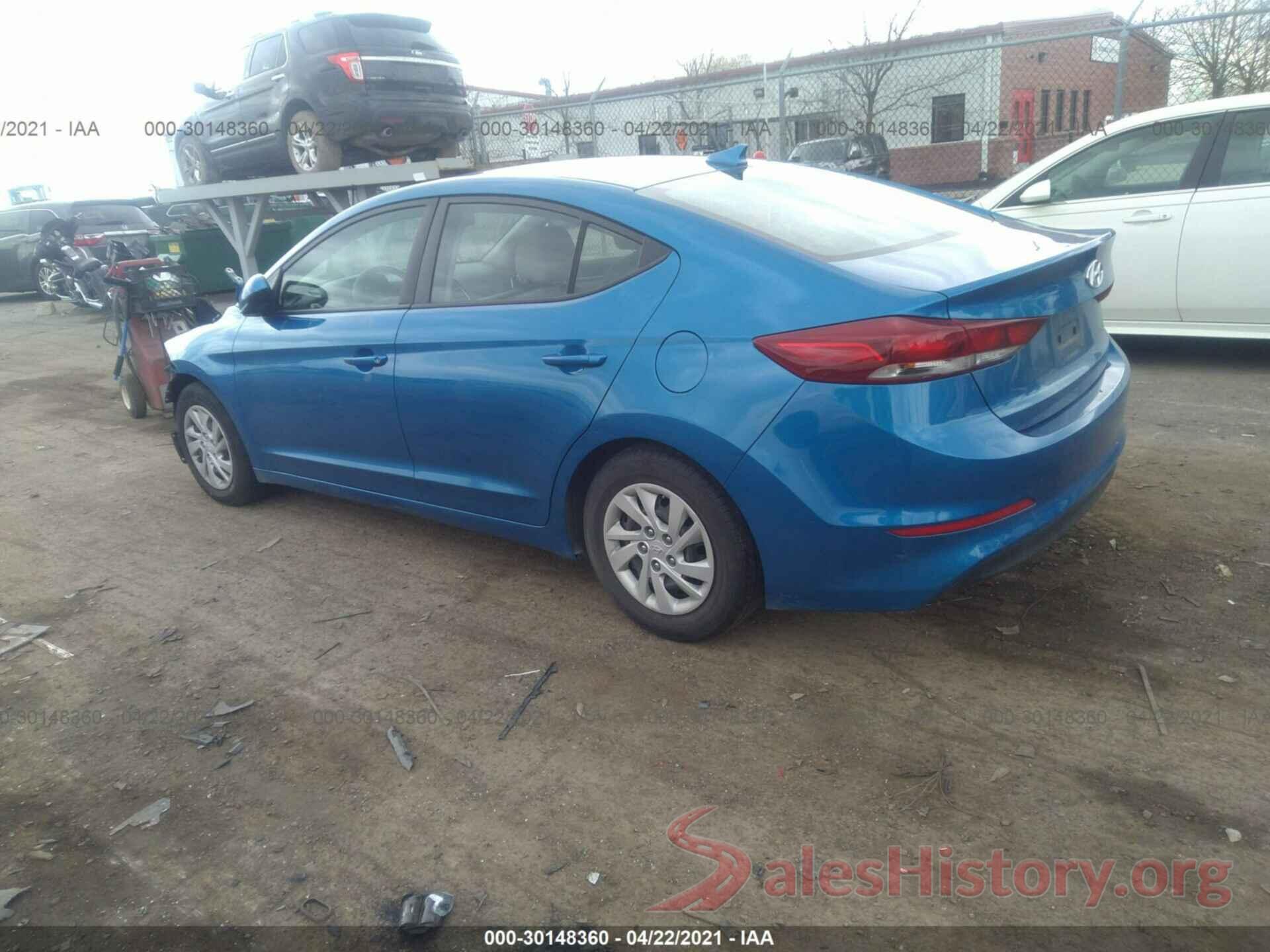 5NPD74LF8HH196238 2017 HYUNDAI ELANTRA