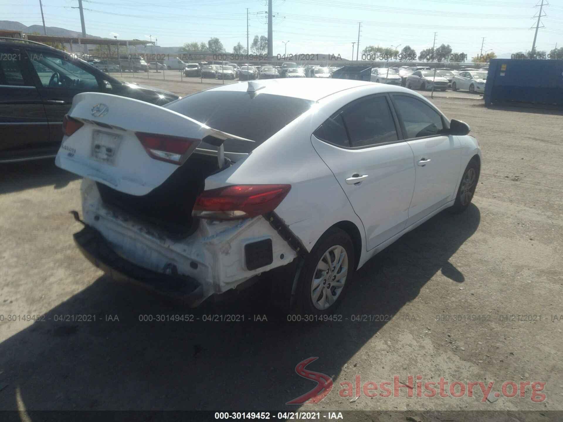 5NPD74LF9HH104876 2017 HYUNDAI ELANTRA