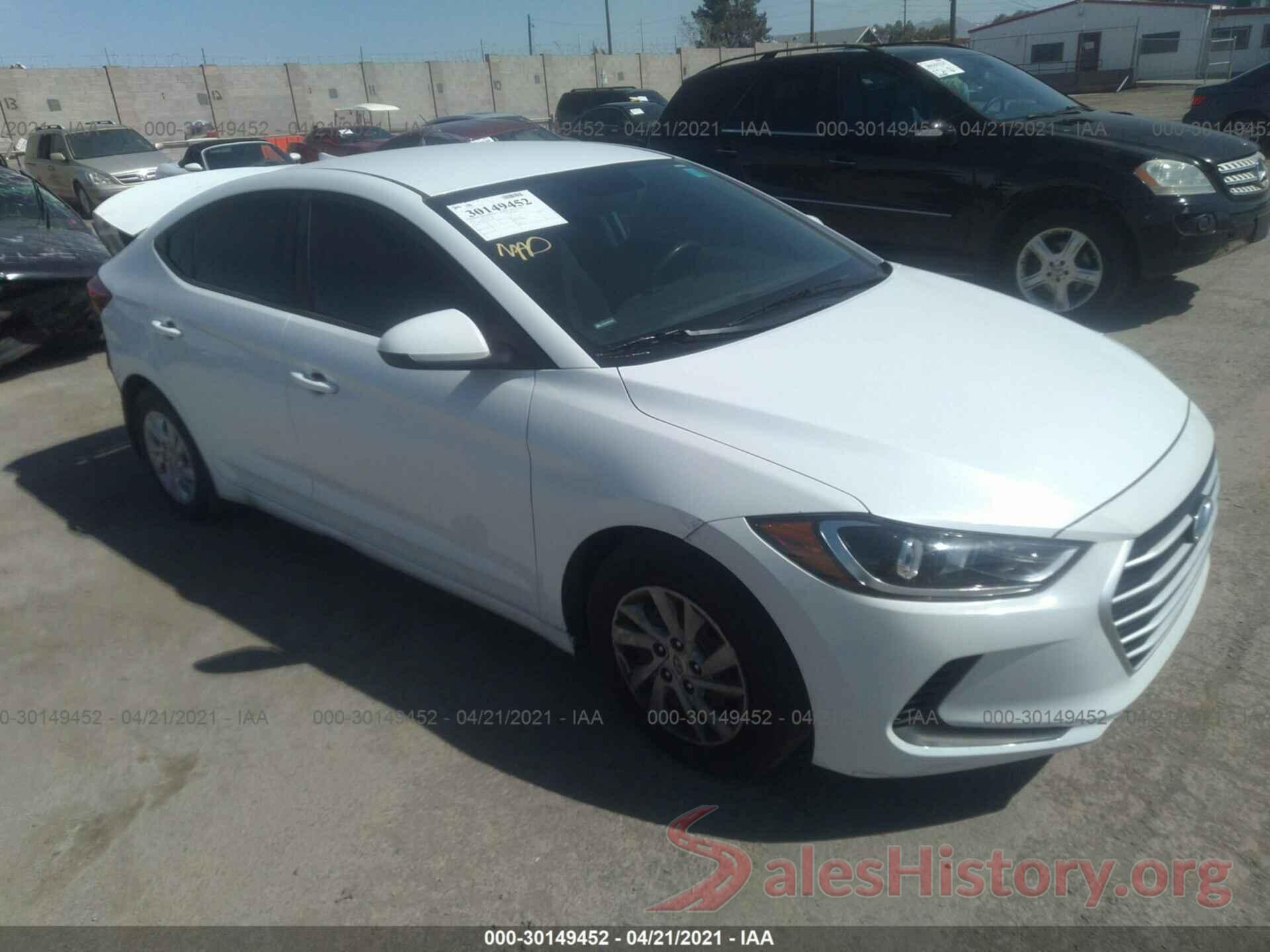 5NPD74LF9HH104876 2017 HYUNDAI ELANTRA