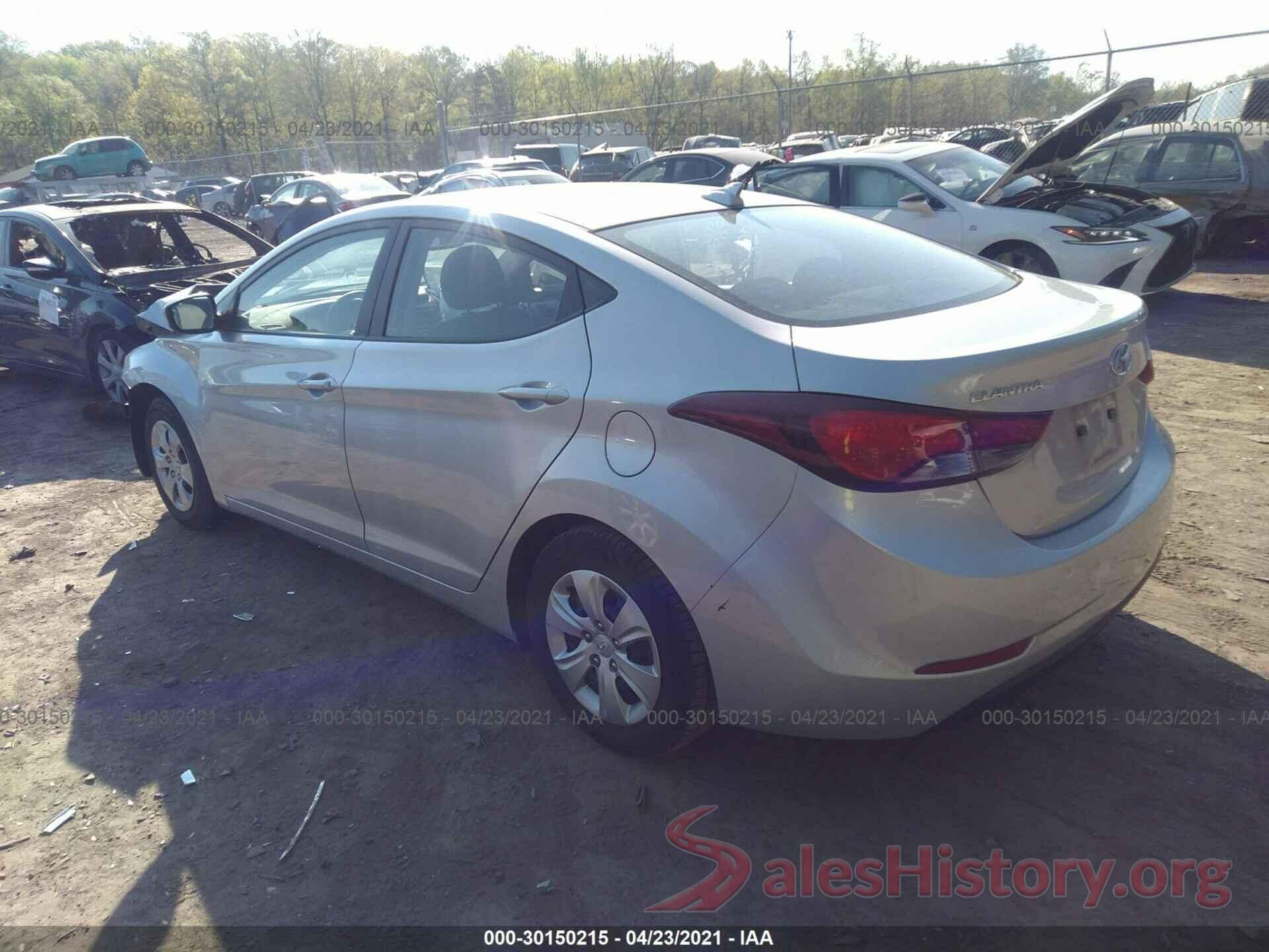 5NPDH4AE6GH732318 2016 HYUNDAI ELANTRA