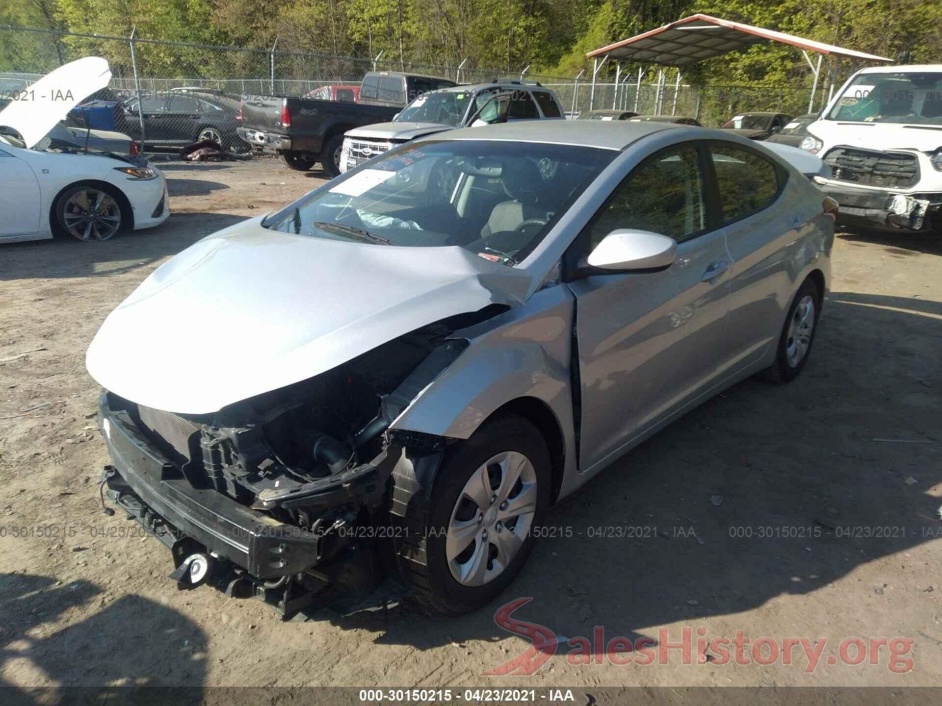 5NPDH4AE6GH732318 2016 HYUNDAI ELANTRA