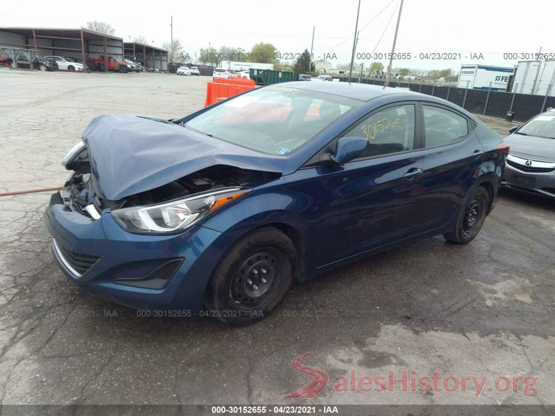 5NPDH4AE2GH779295 2016 HYUNDAI ELANTRA