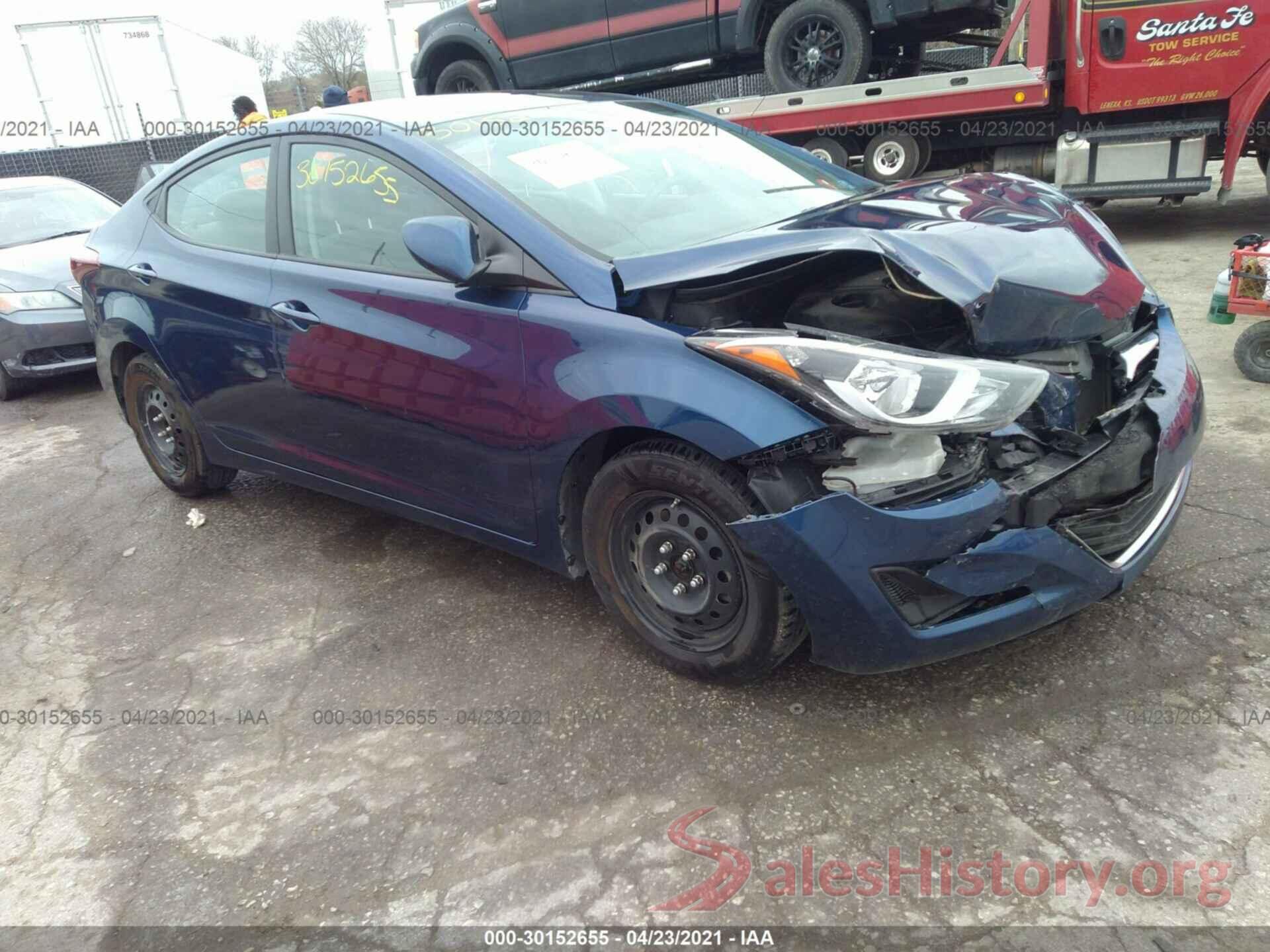 5NPDH4AE2GH779295 2016 HYUNDAI ELANTRA