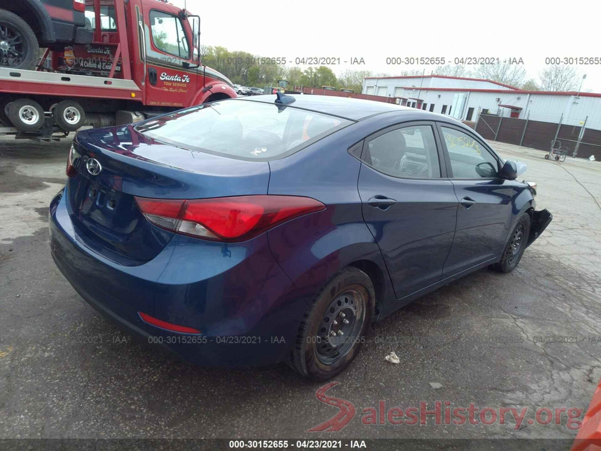 5NPDH4AE2GH779295 2016 HYUNDAI ELANTRA