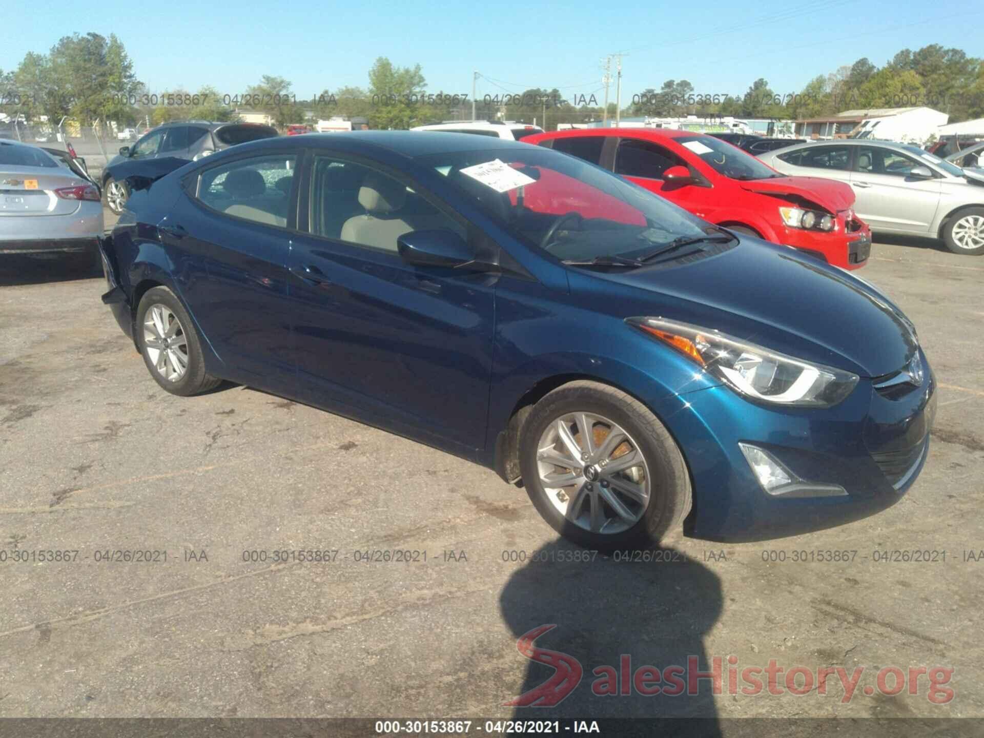 5NPDH4AE7GH656284 2016 HYUNDAI ELANTRA