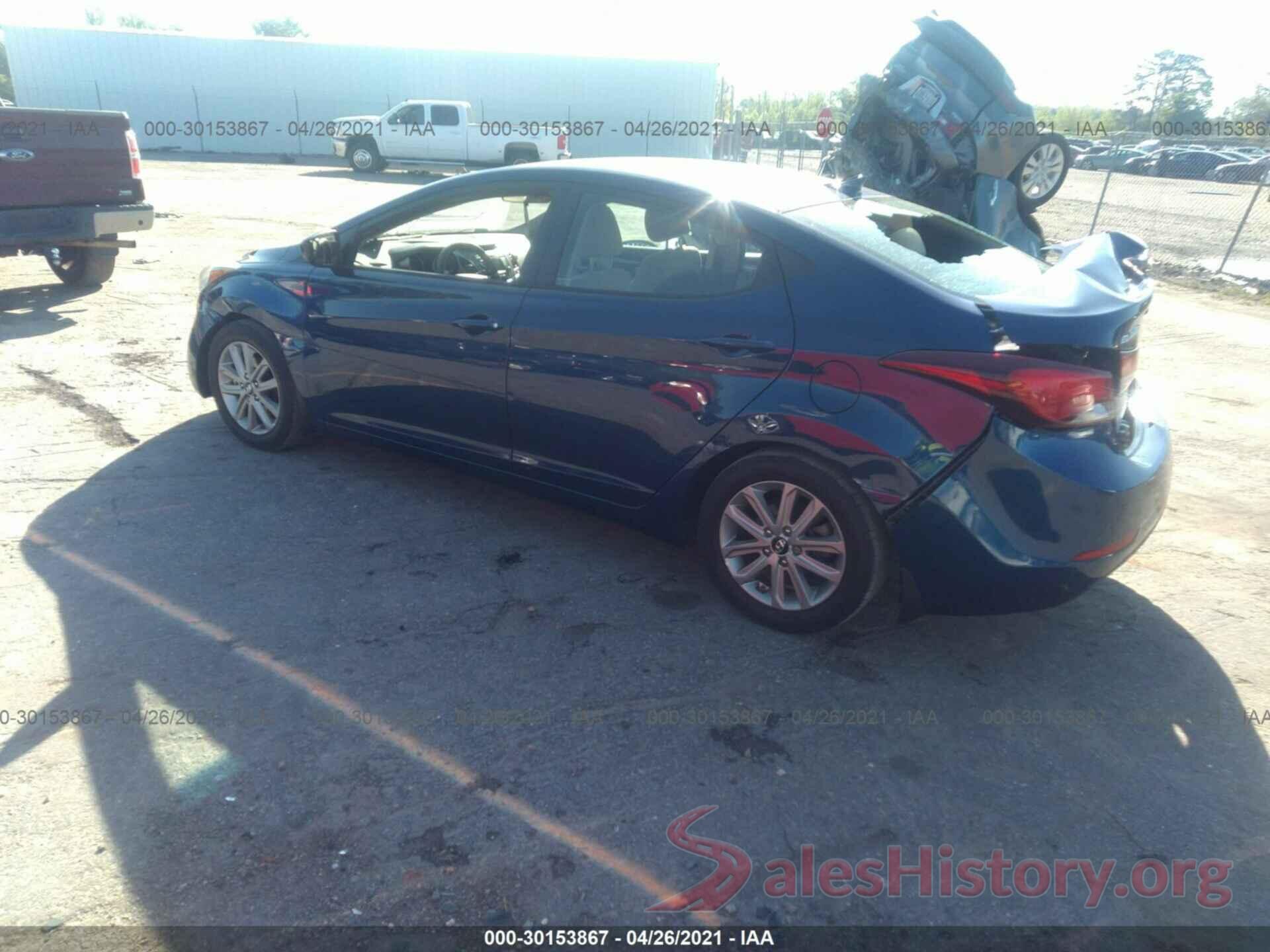 5NPDH4AE7GH656284 2016 HYUNDAI ELANTRA