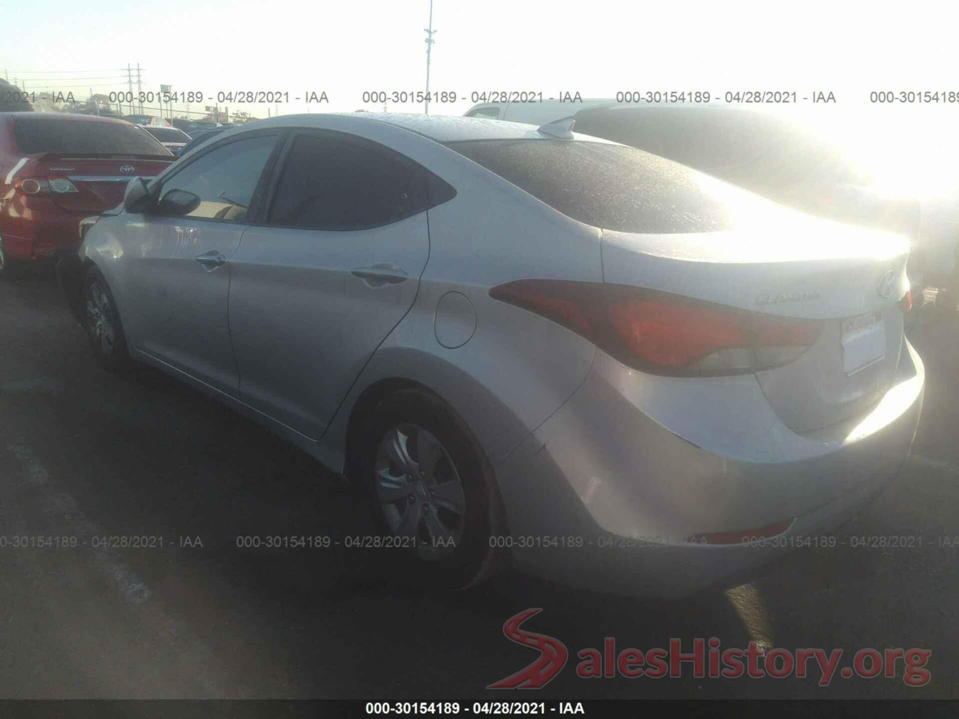 5NPDH4AE7GH708531 2016 HYUNDAI ELANTRA