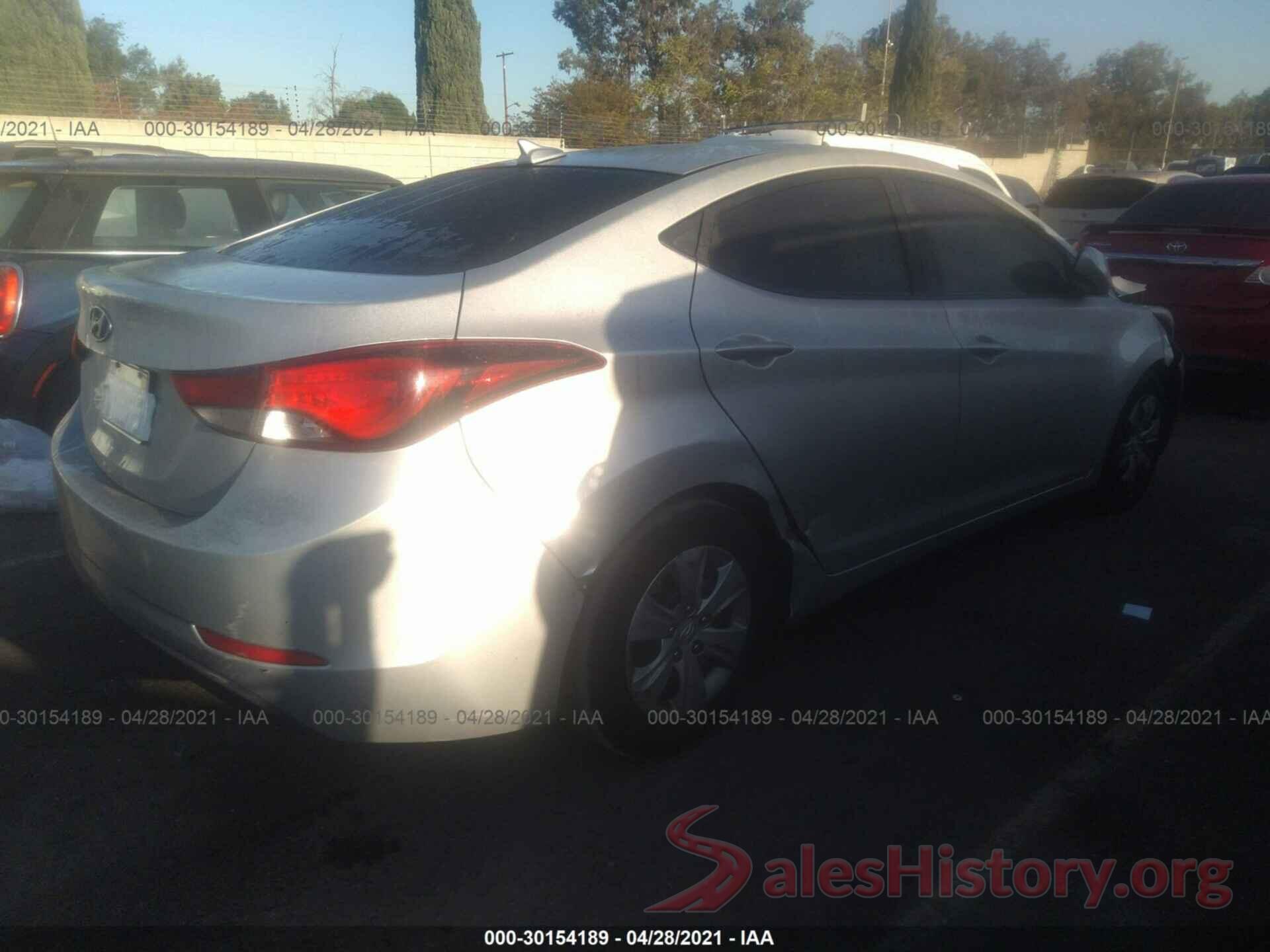 5NPDH4AE7GH708531 2016 HYUNDAI ELANTRA