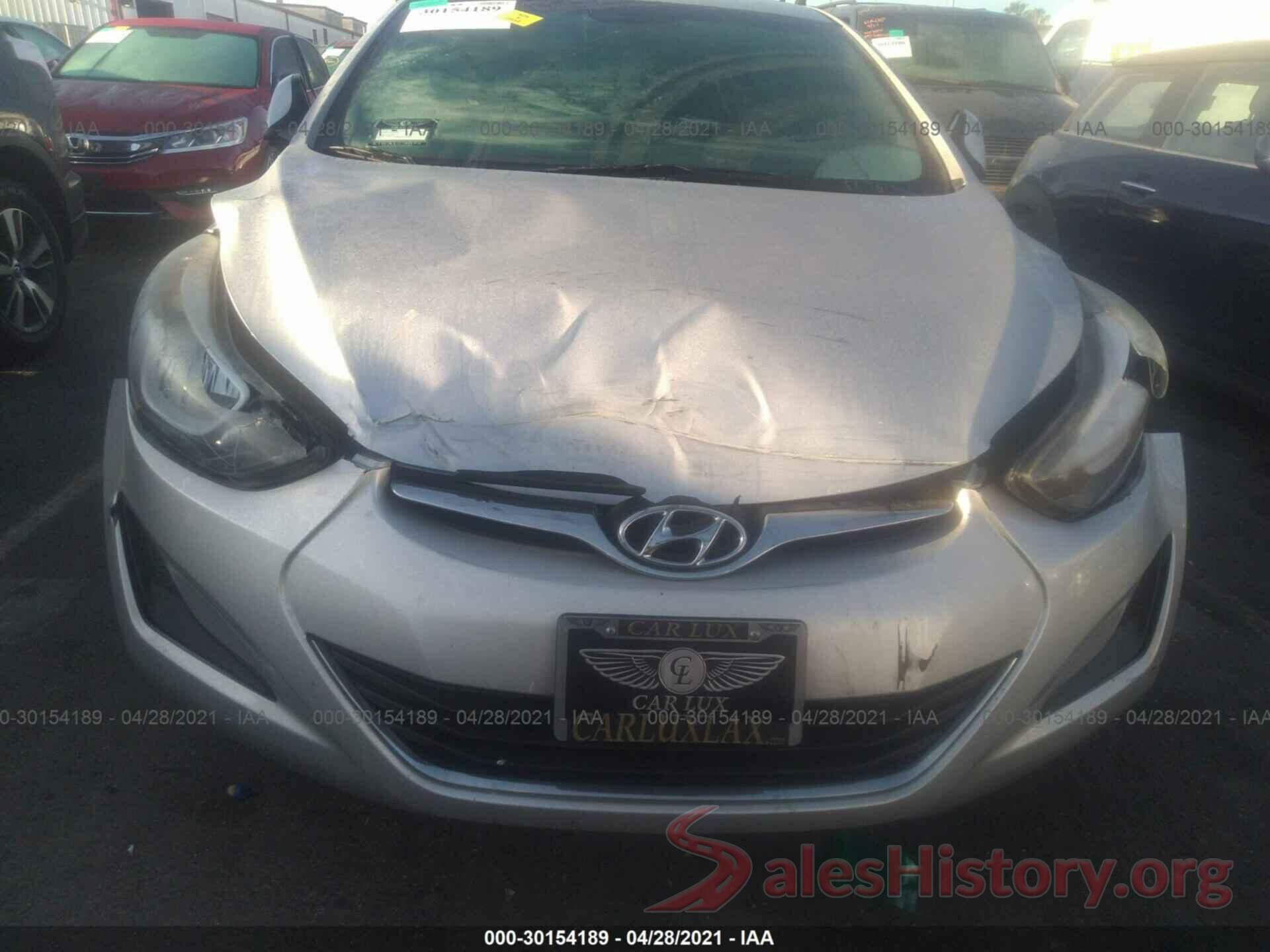 5NPDH4AE7GH708531 2016 HYUNDAI ELANTRA