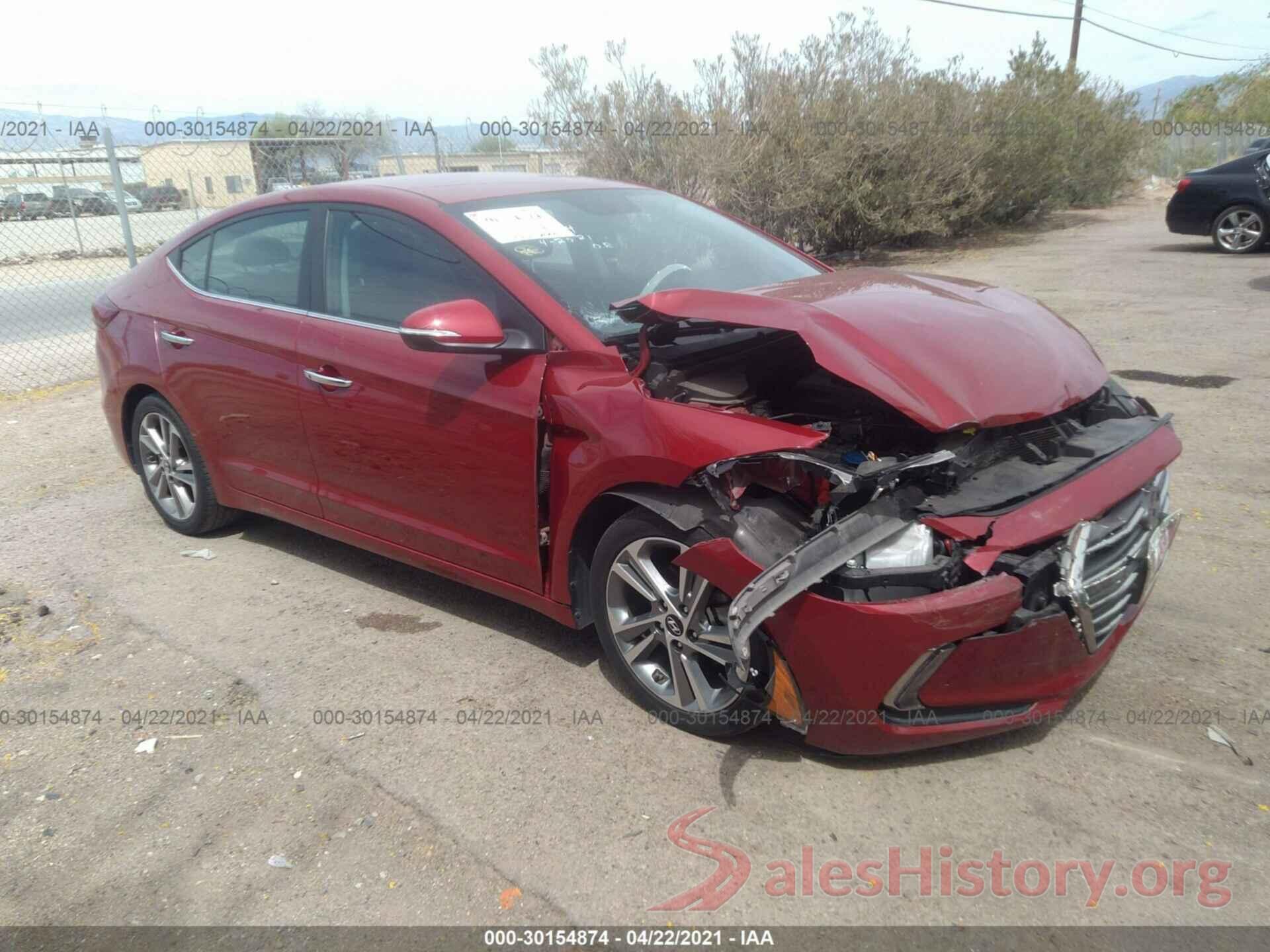 KMHD84LF2HU075414 2017 HYUNDAI ELANTRA