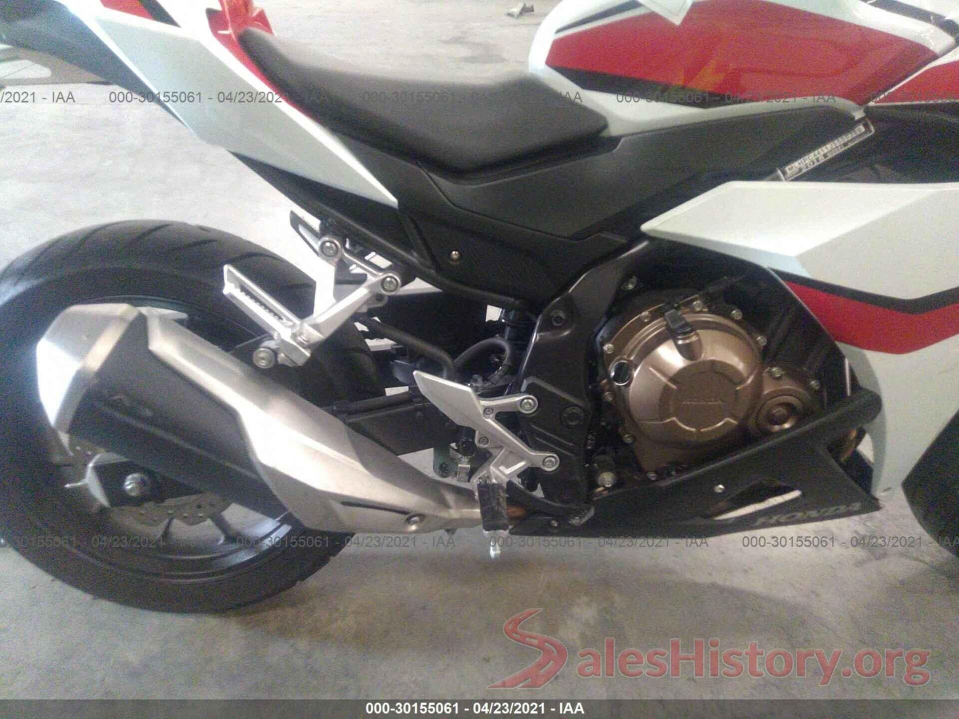 MLHPC4411J5500380 2018 HONDA CBR500