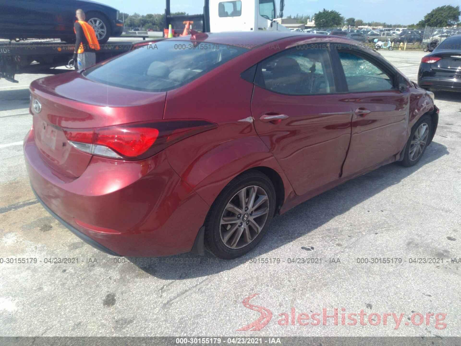 5NPDH4AE0GH721590 2016 HYUNDAI ELANTRA