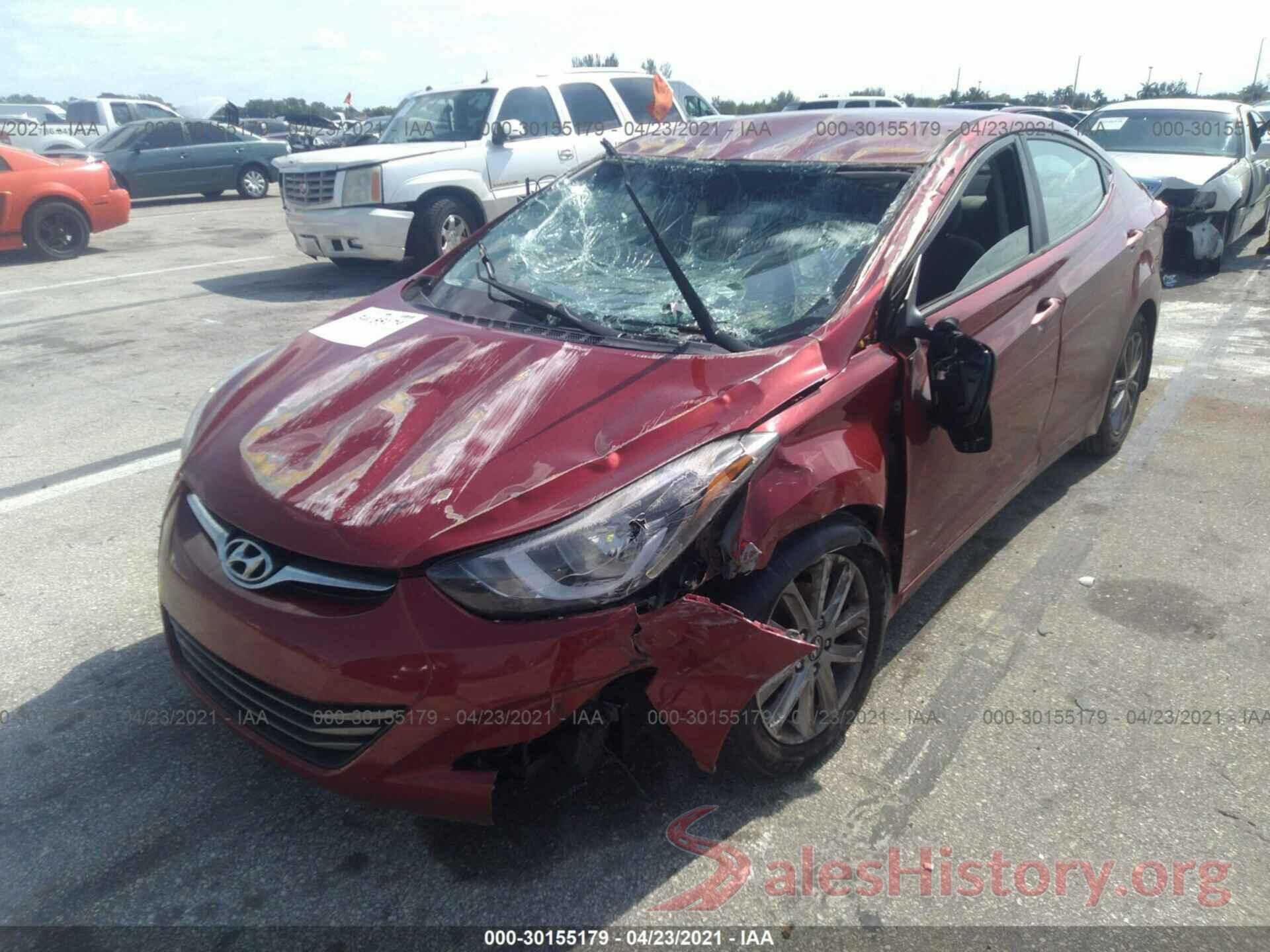 5NPDH4AE0GH721590 2016 HYUNDAI ELANTRA